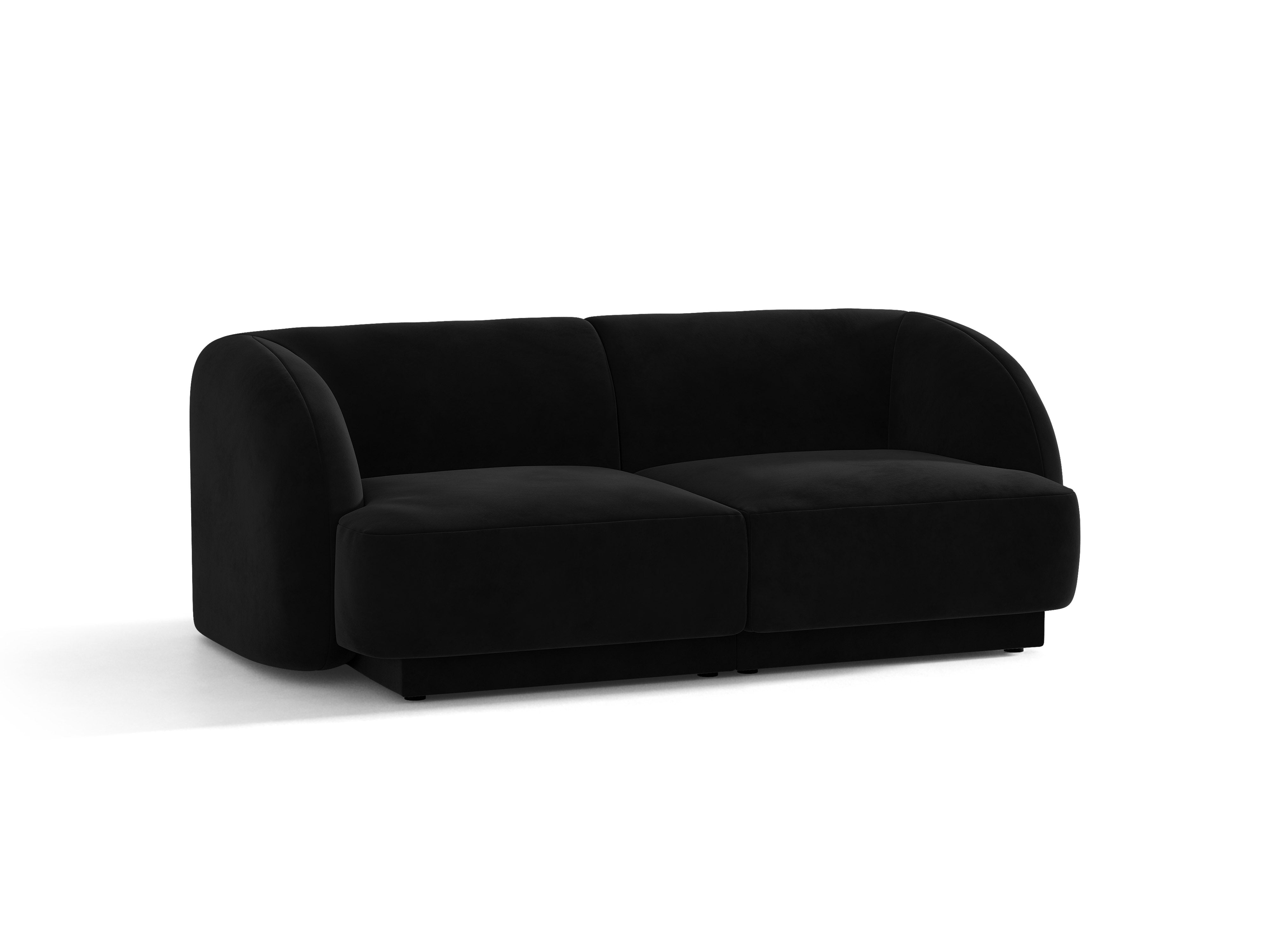 Velvet 2-Seater Sofa MILEY Black