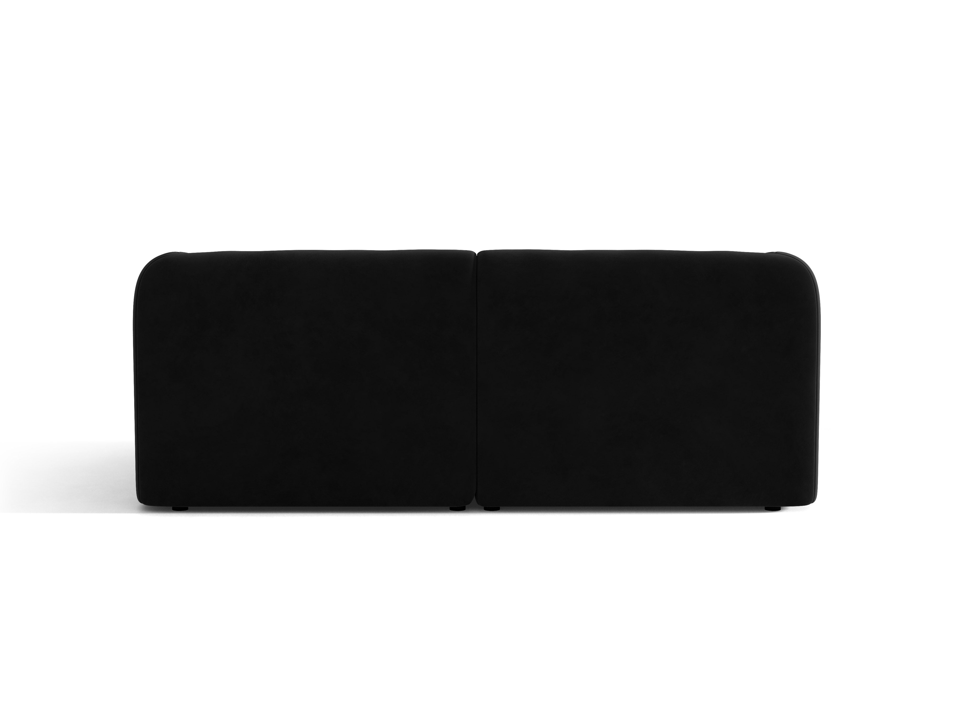 Velvet 2-Seater Sofa MILEY Black