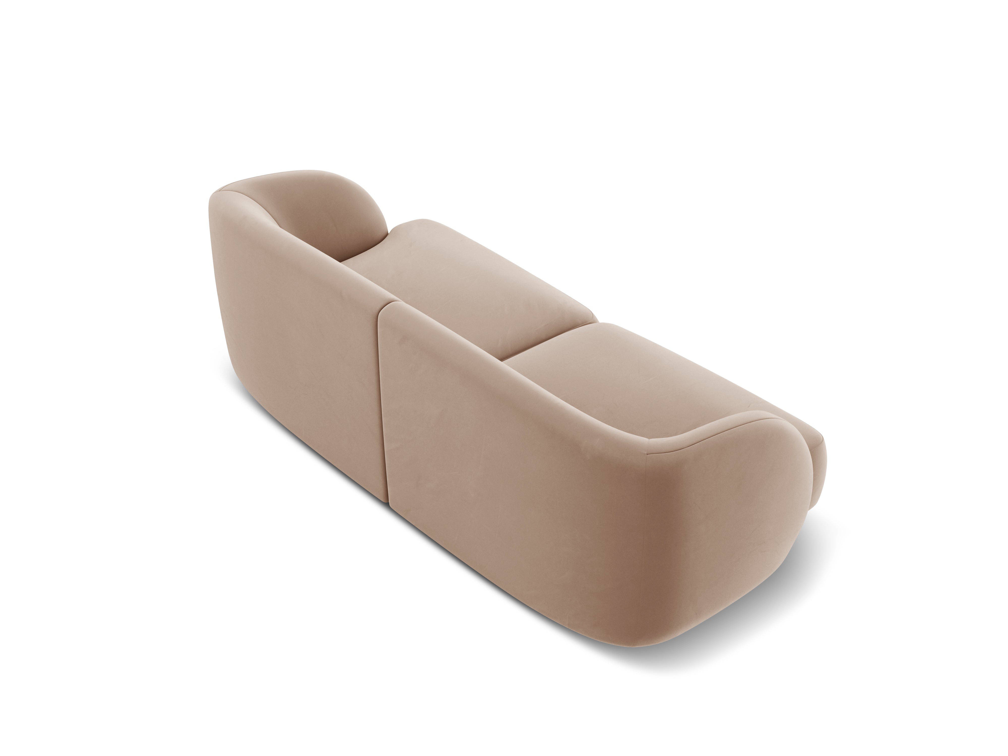 Sofa aksamitna 2-osobowa MILEY cappuccino Micadoni Eye on Design