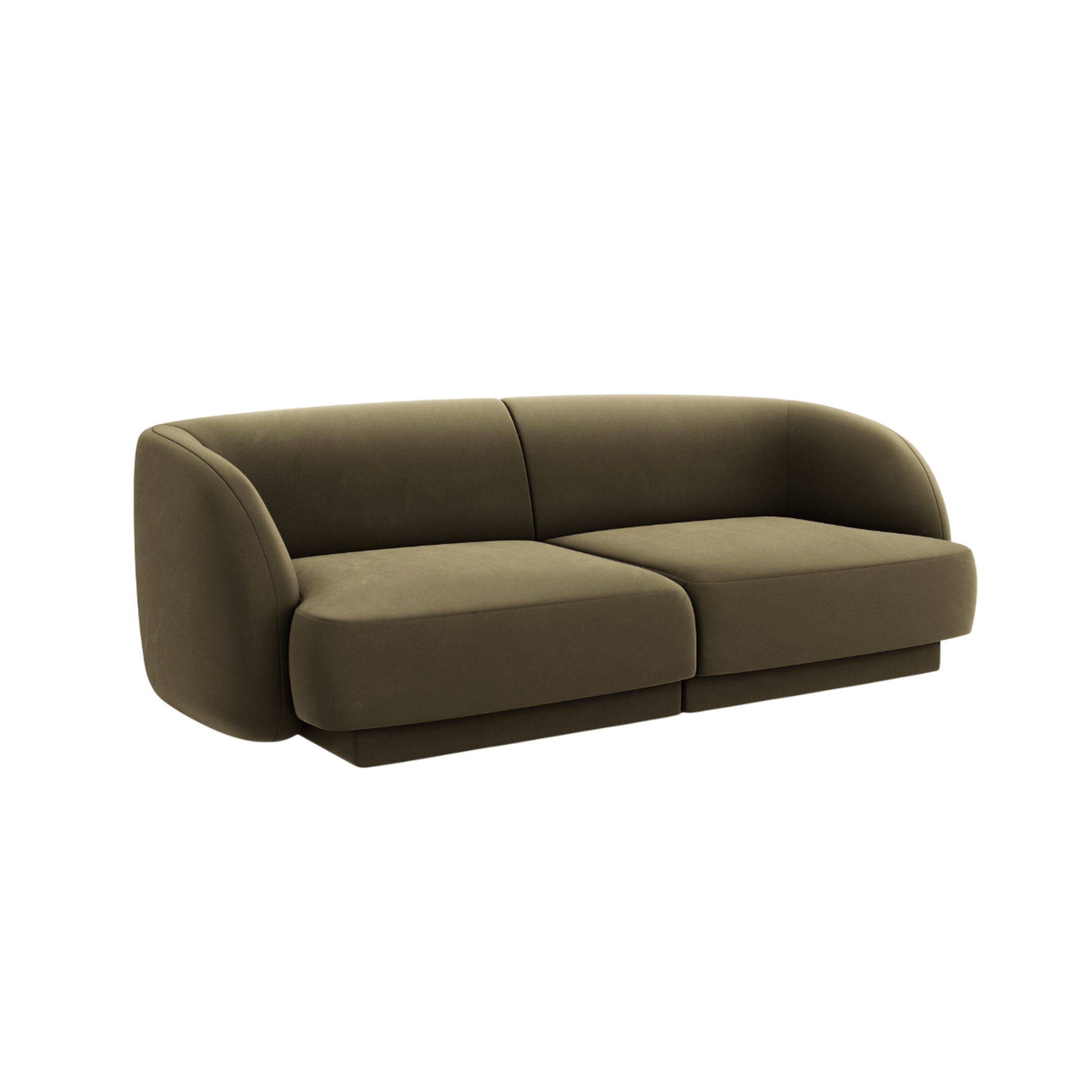 Sofa aus Samt 2-sitzig MILEY grün