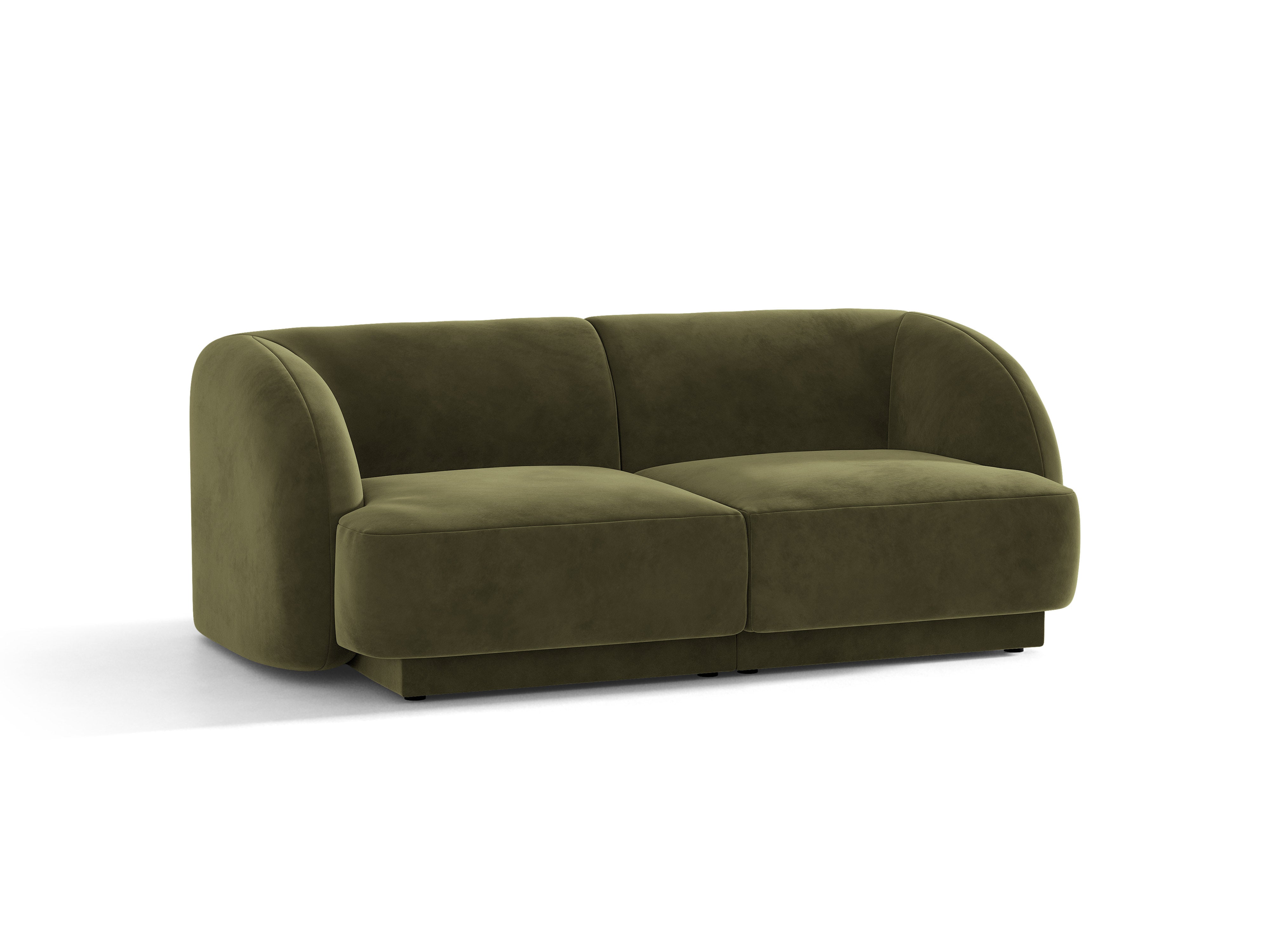 Sofa aksamitna 2-osobowa MILEY zielony do salonu