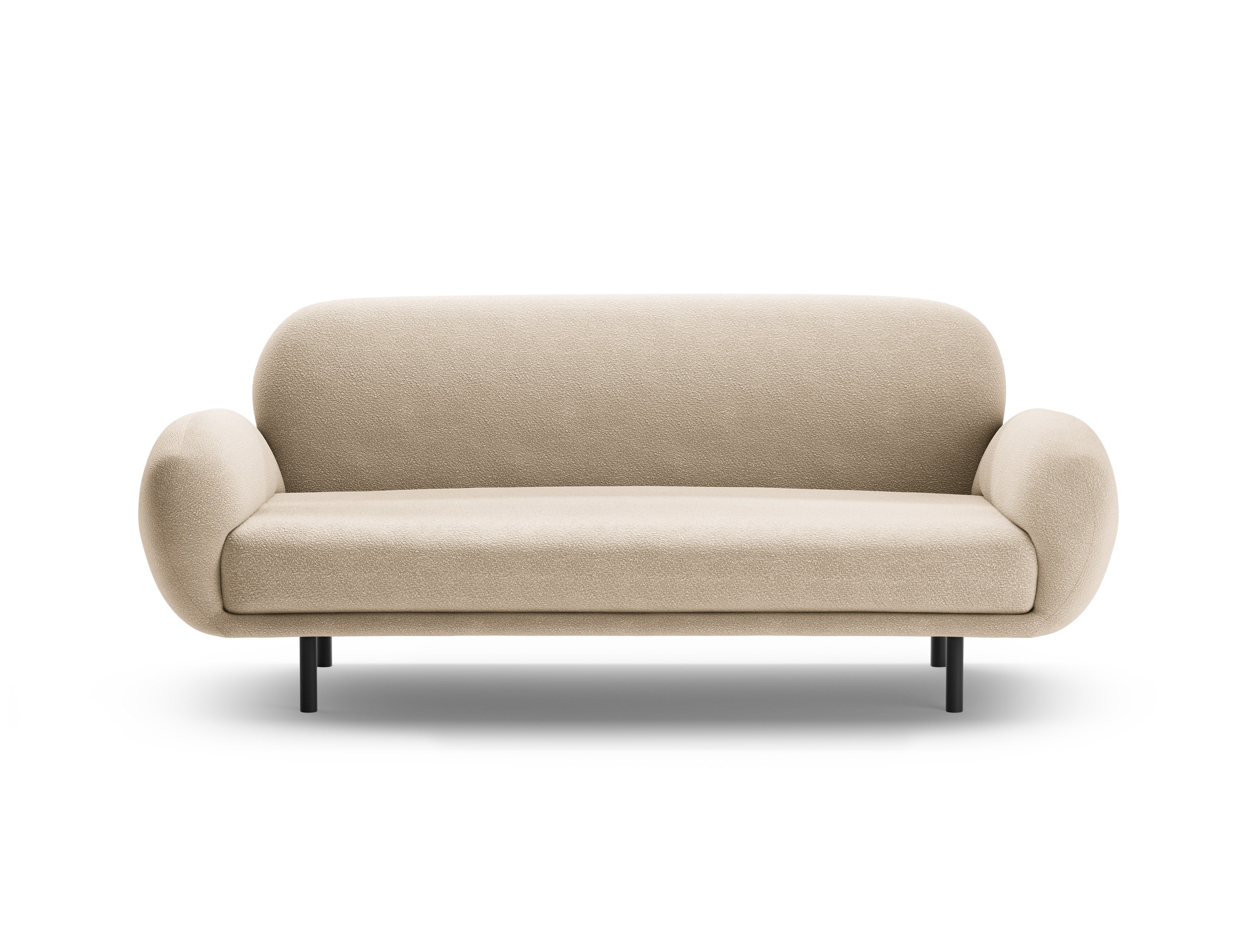 2.5-seater POPPY beige boucle sofa