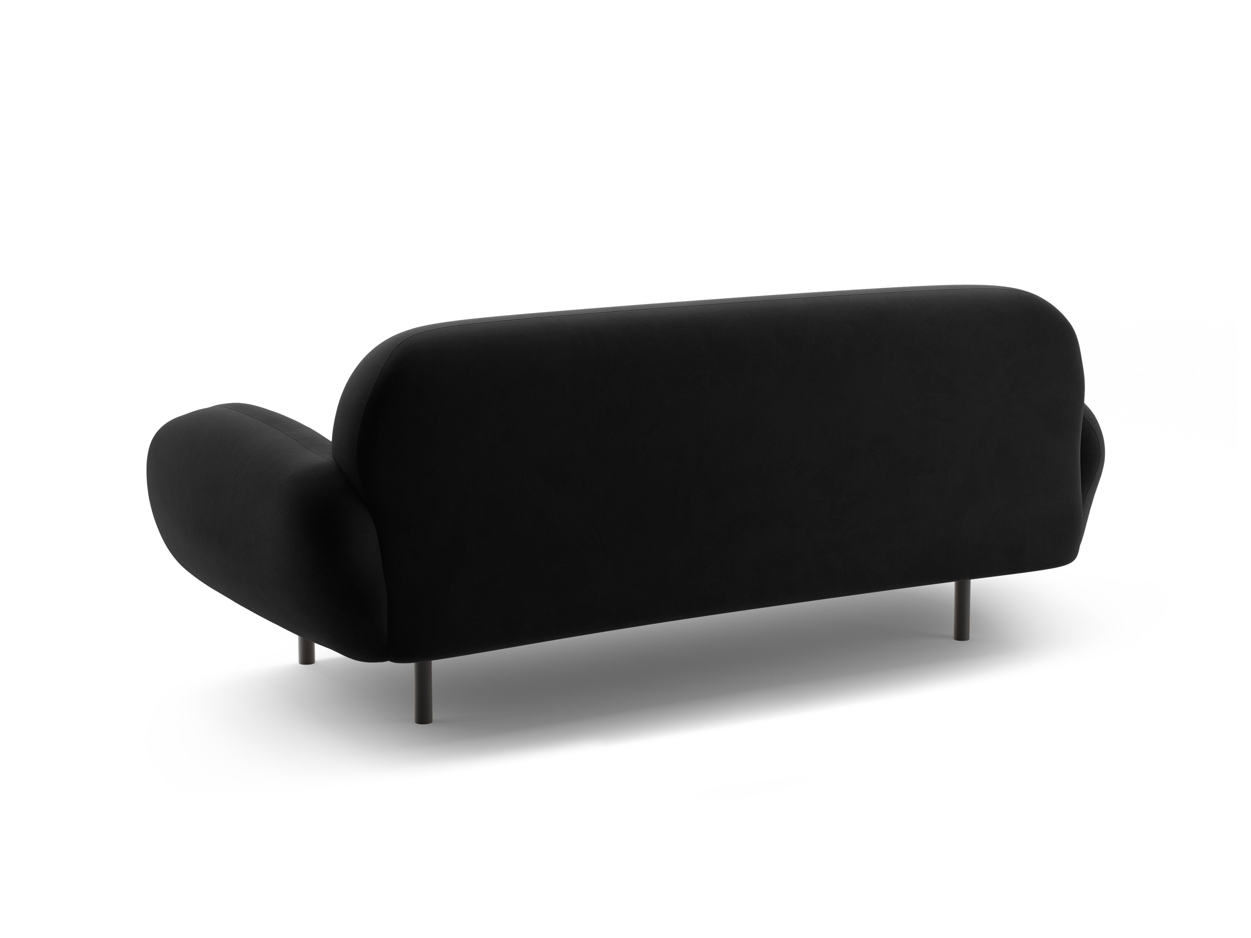 Velvet sofa 2.5-seater POPPY black