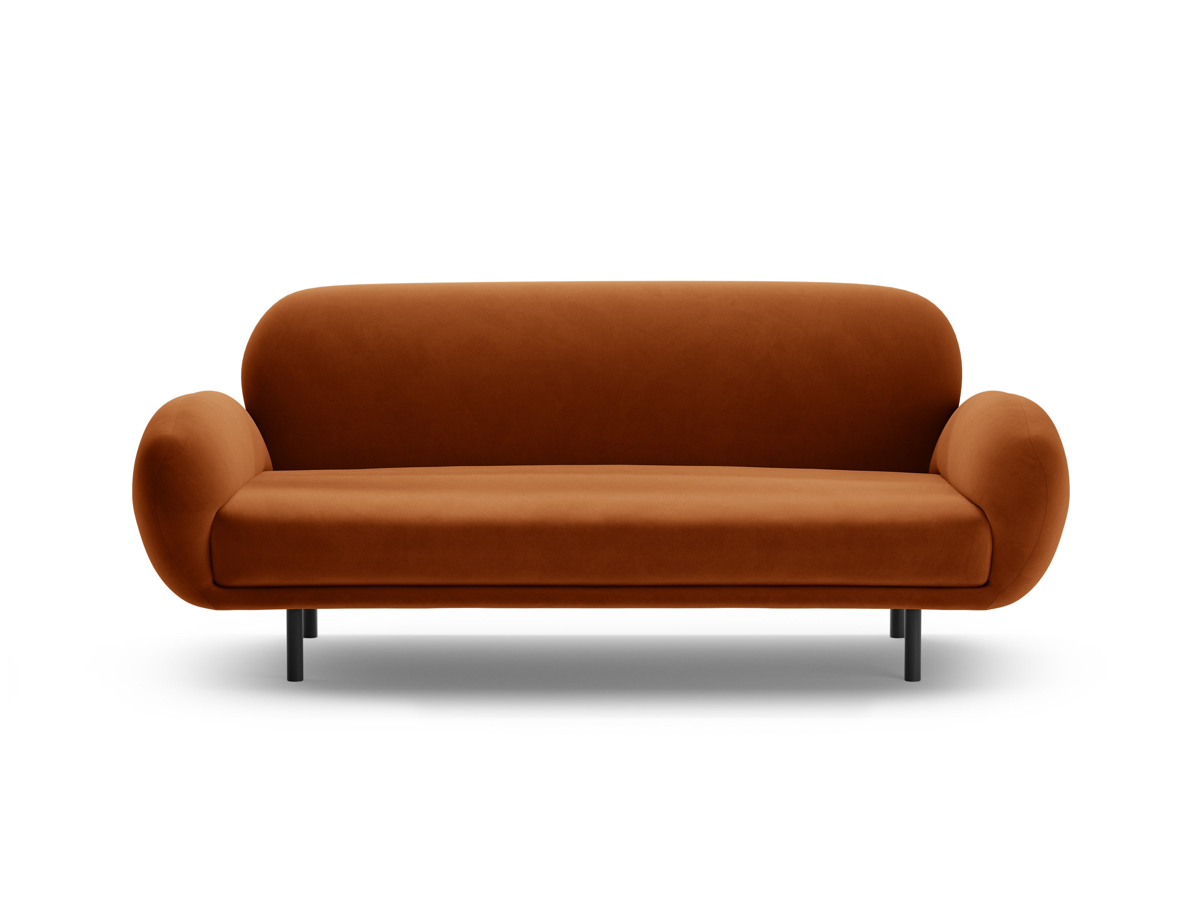 Velvet sofa 2.5-seater POPPY terracotta
