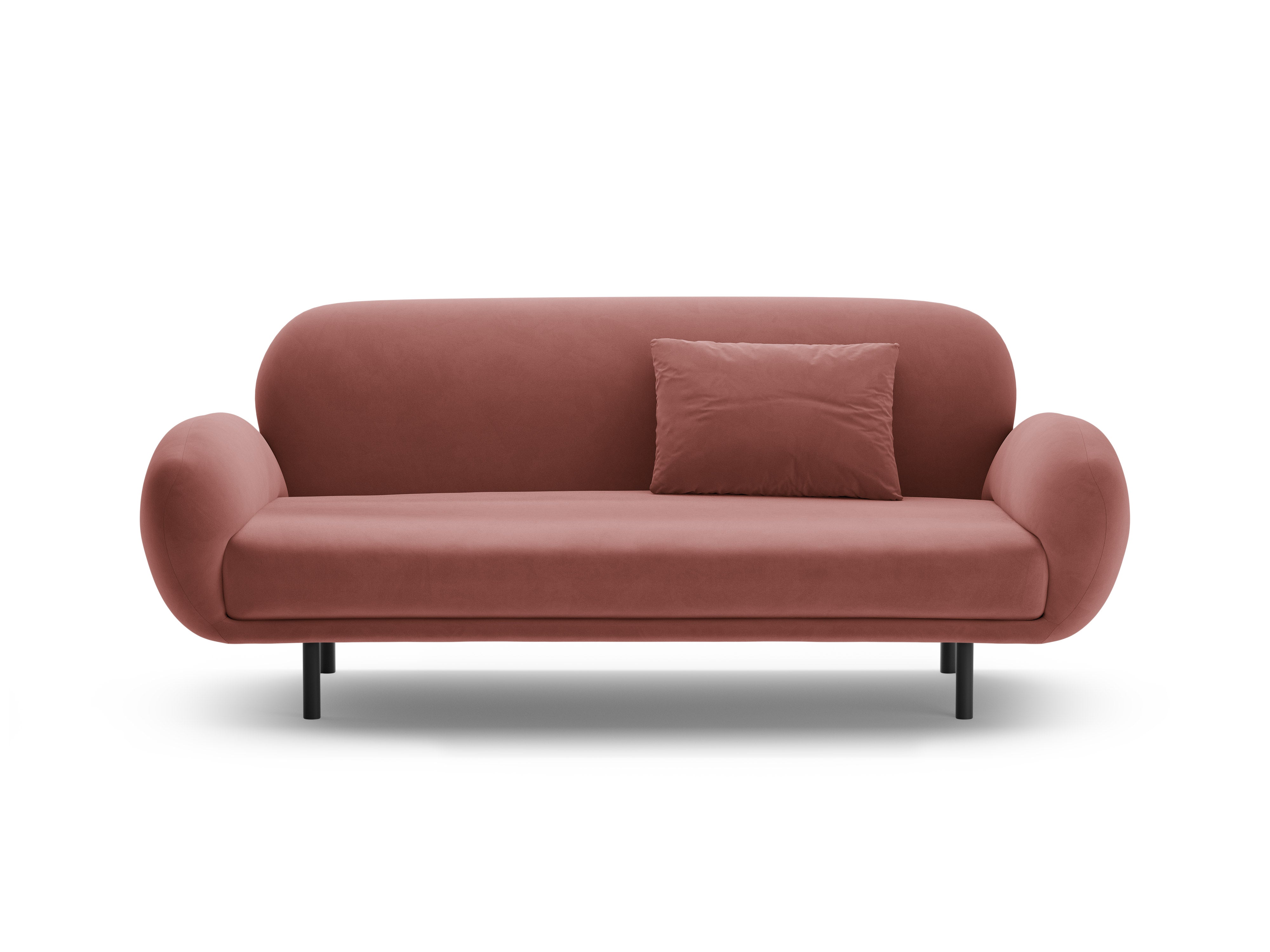 Velvet sofa 2.5-seater POPPY dusty pink