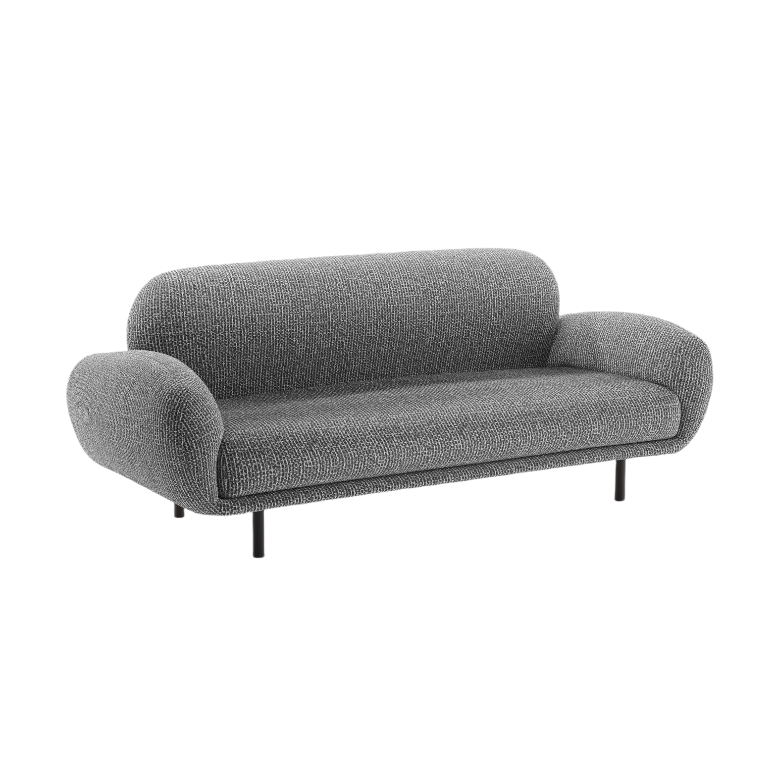 2.5-seater Sofa POPPY dark gray chenille