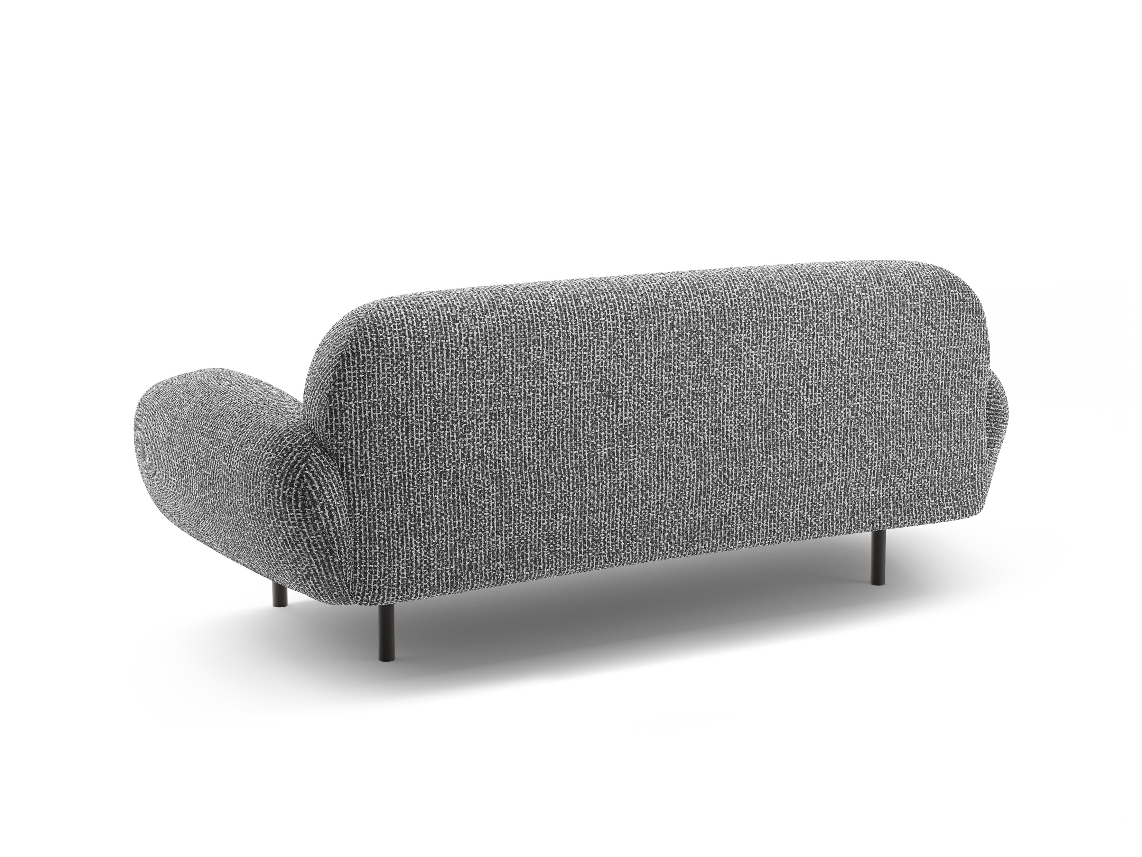 2.5-seater Sofa POPPY dark gray chenille