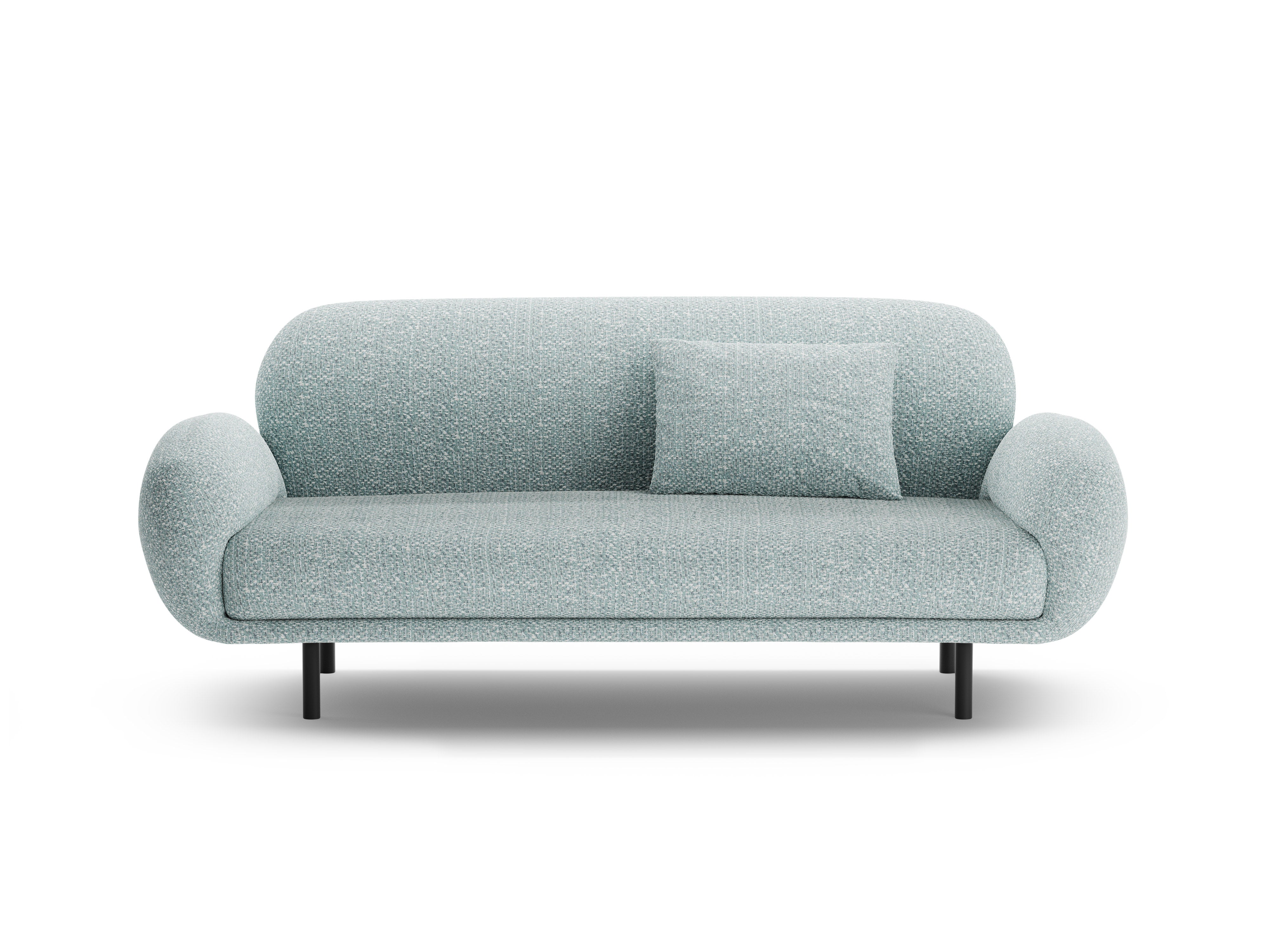 2.5-seater POPPY sofa in muted blue chenille
