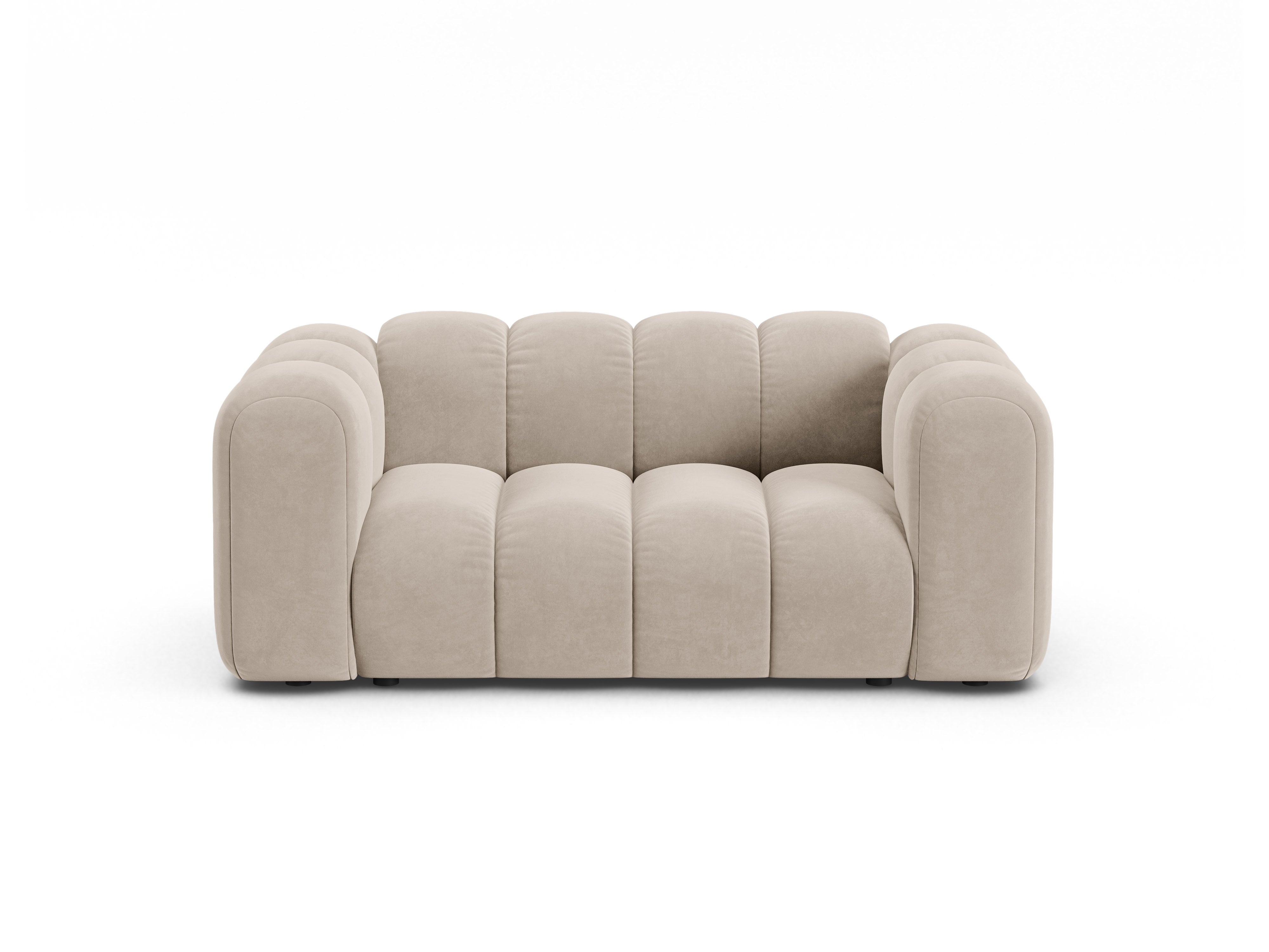 Velvet 2-Seater Sofa LUPINE Beige