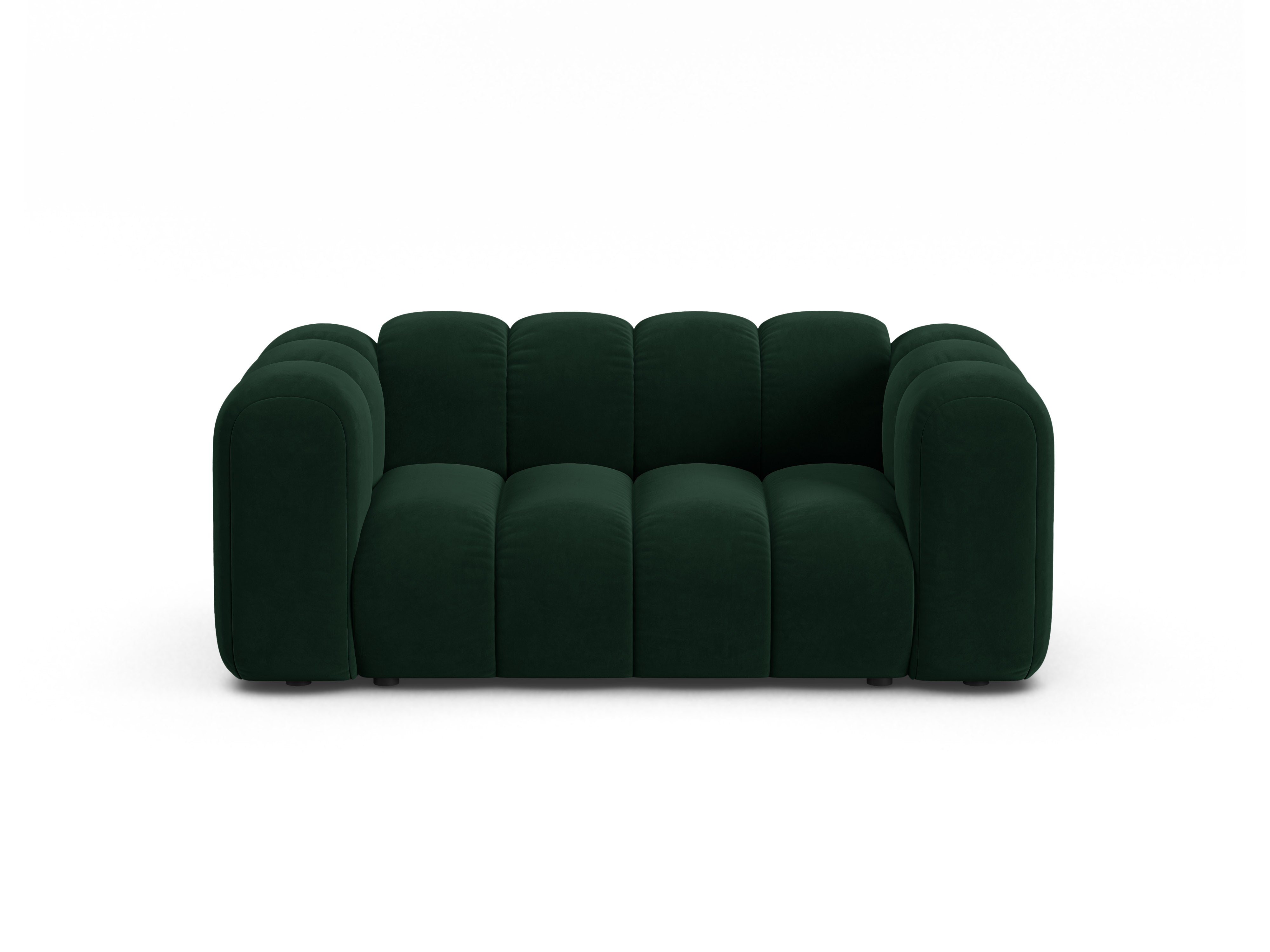 Velvet 2-Seater Sofa LUPINE Bottle Green