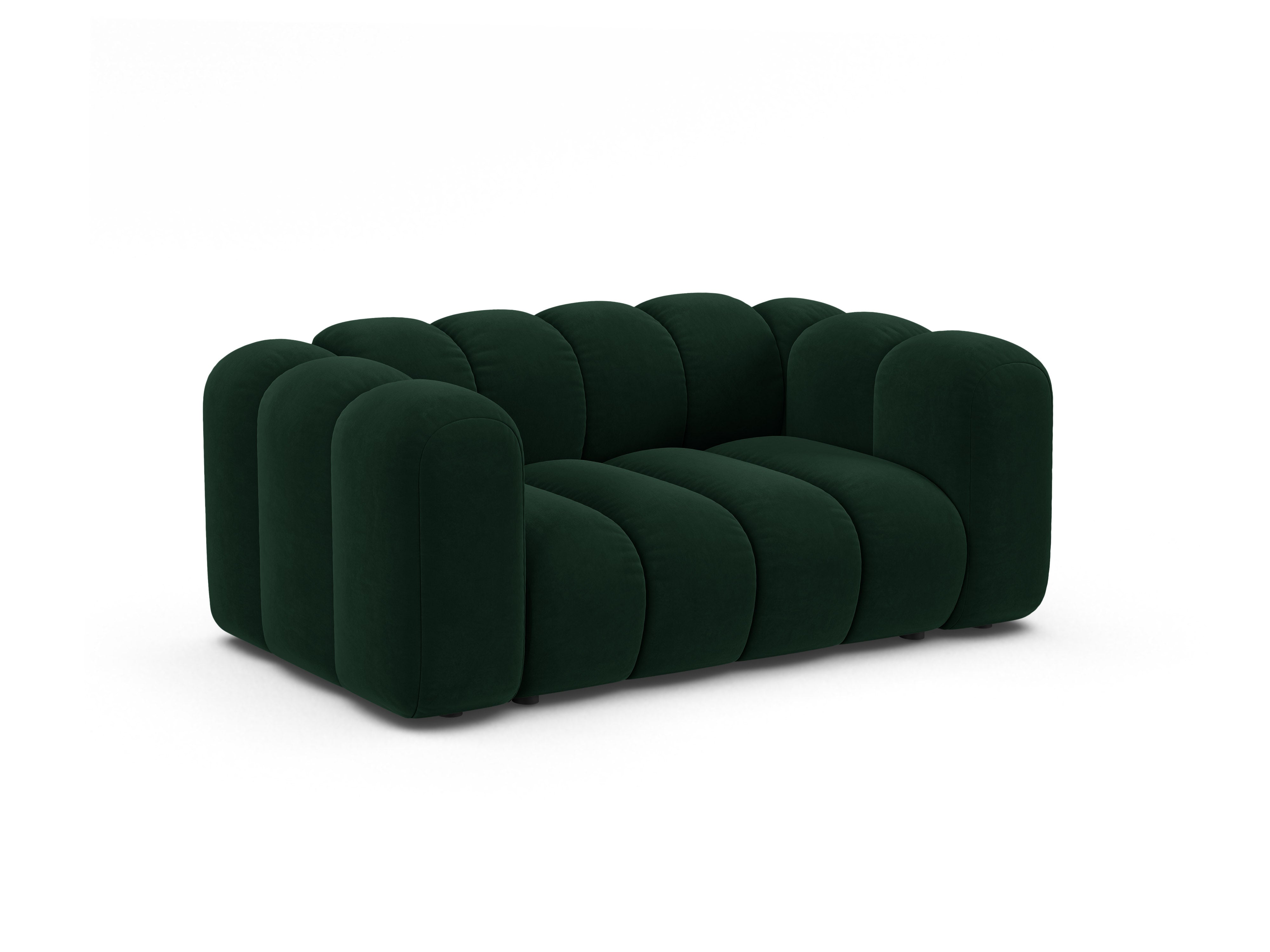 Velvet 2-Seater Sofa LUPINE Bottle Green