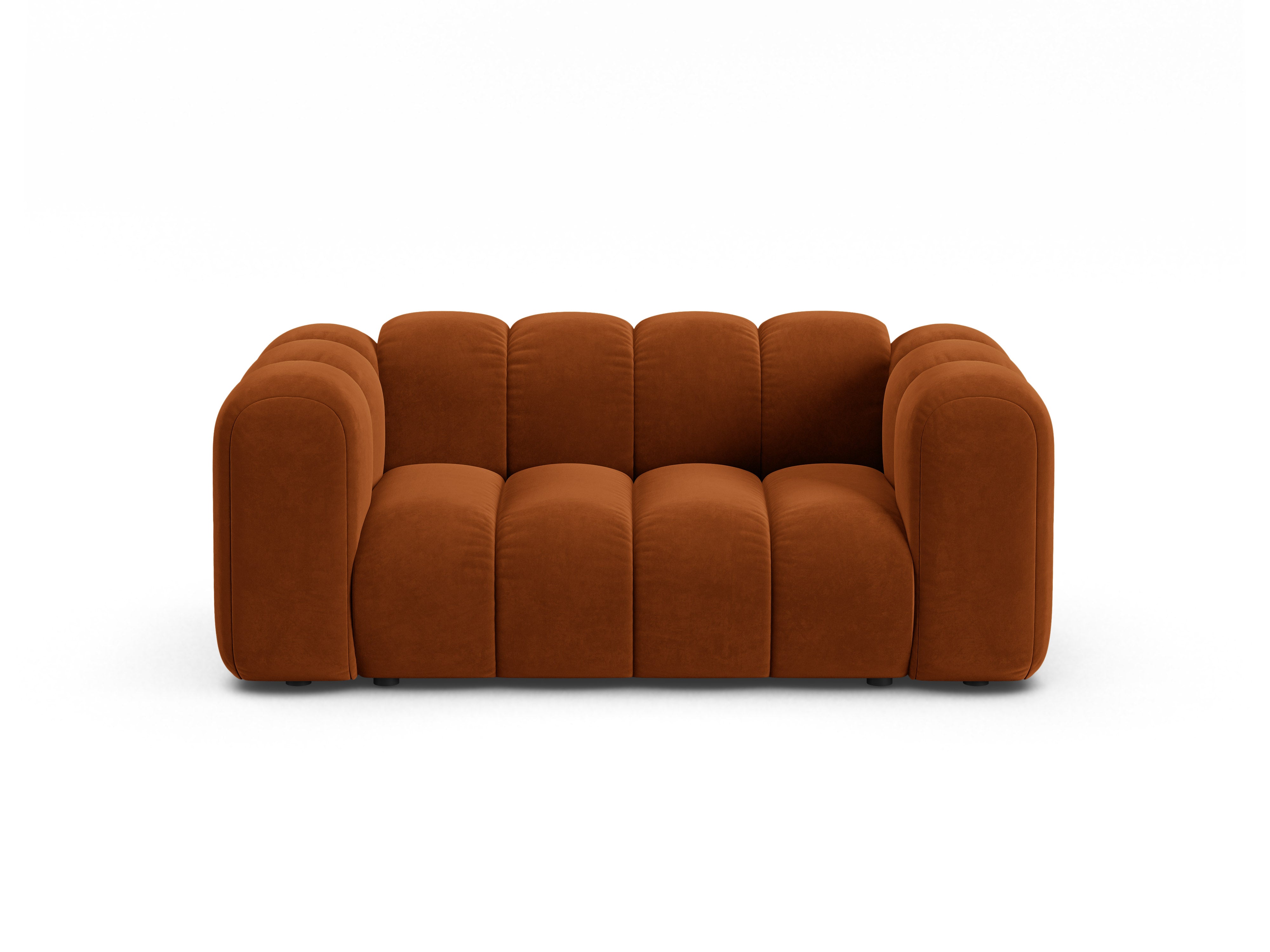 Velvet 2-Seater Sofa LUPINE Brick