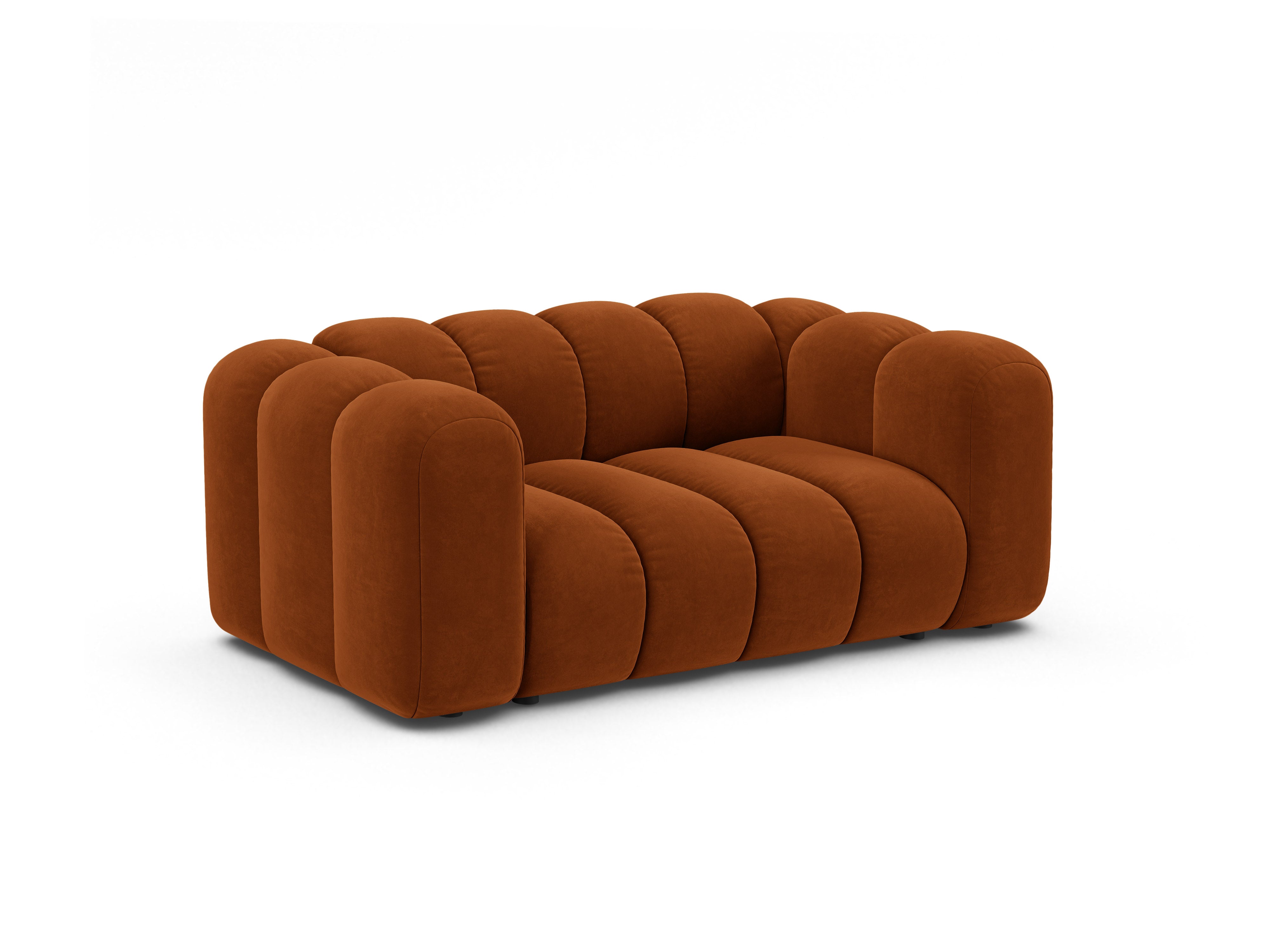 Velvet 2-Seater Sofa LUPINE Brick