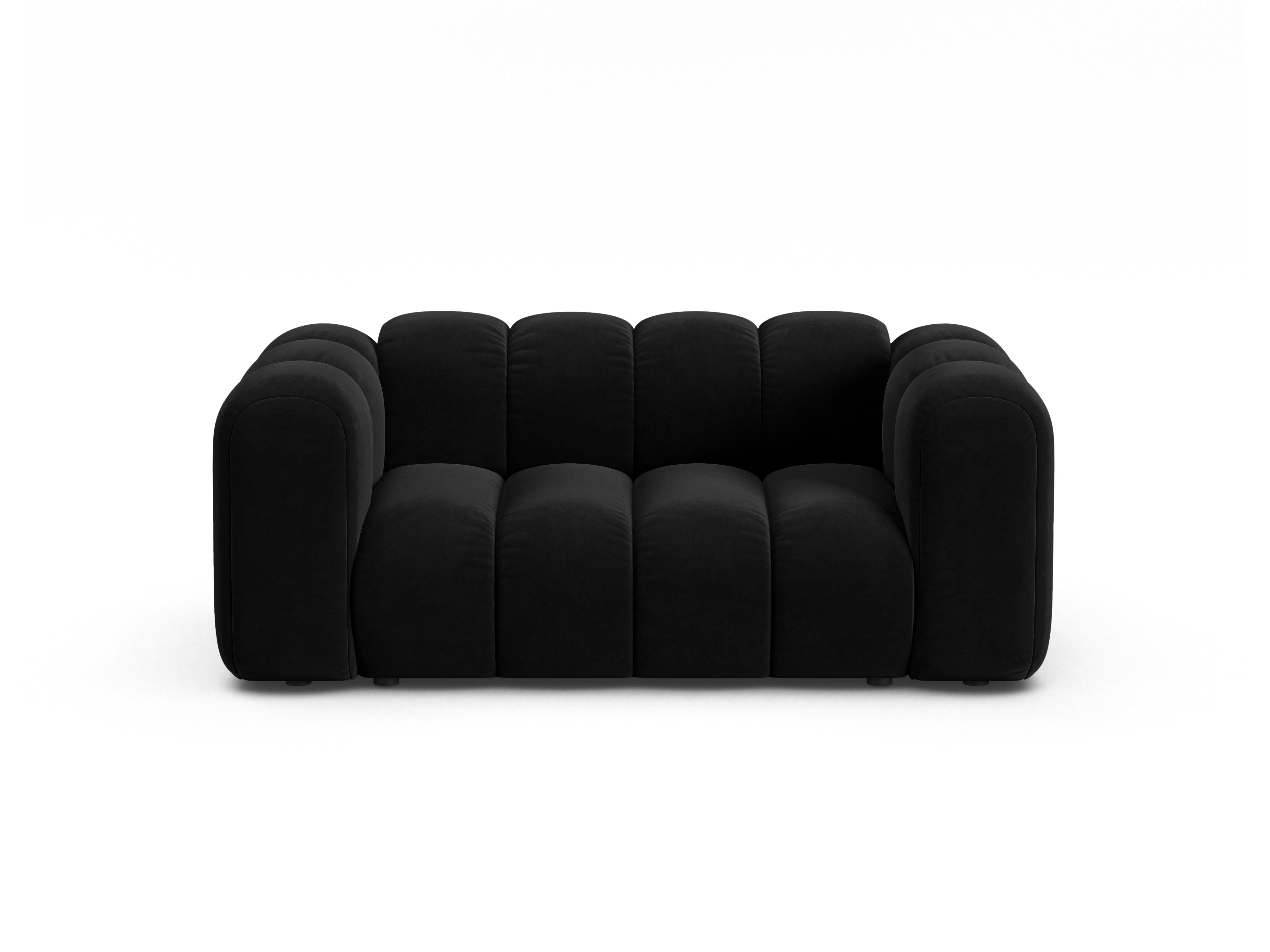 Velvet 2-Seater Sofa LUPINE Black