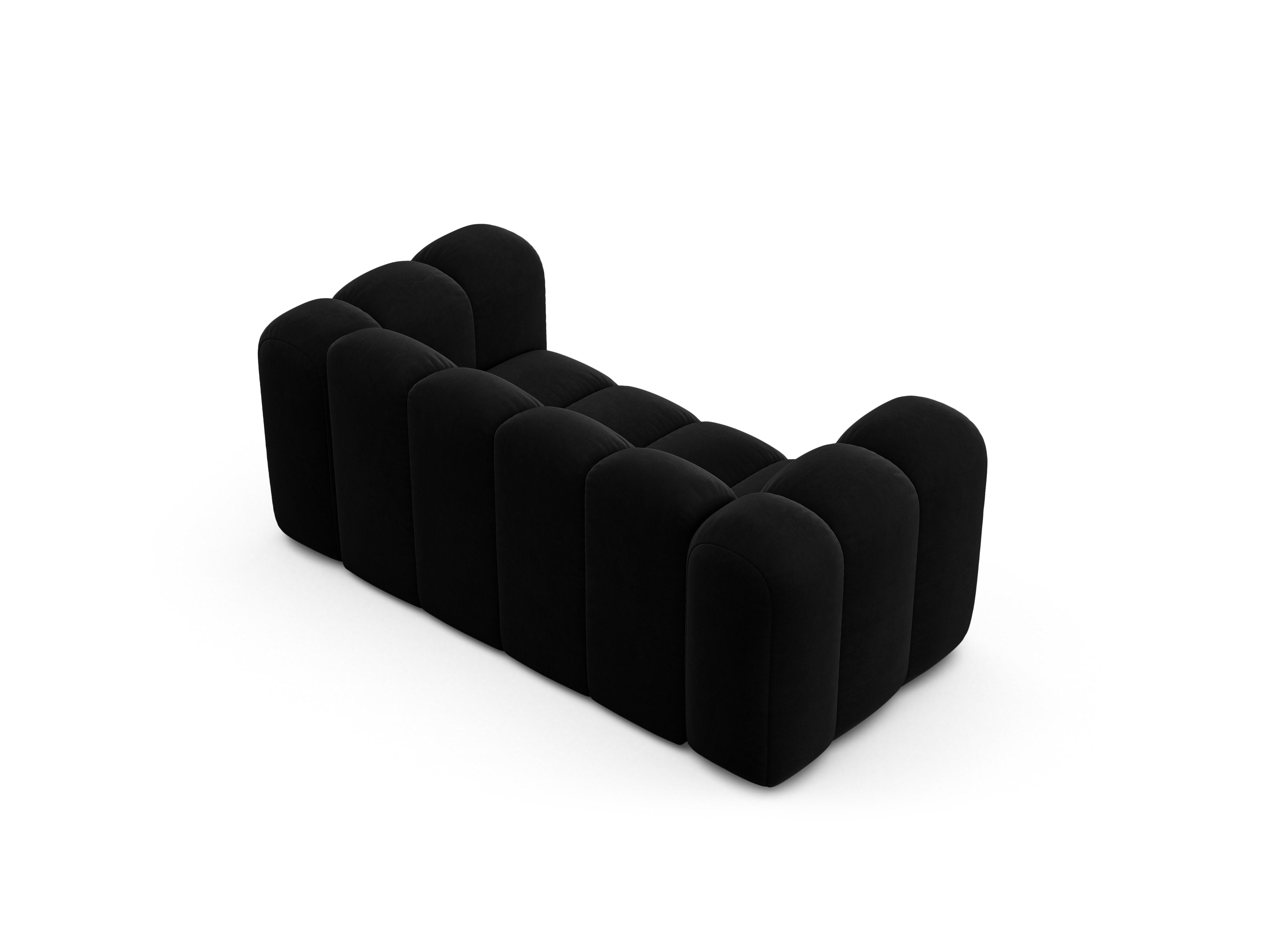 Velvet 2-Seater Sofa LUPINE Black