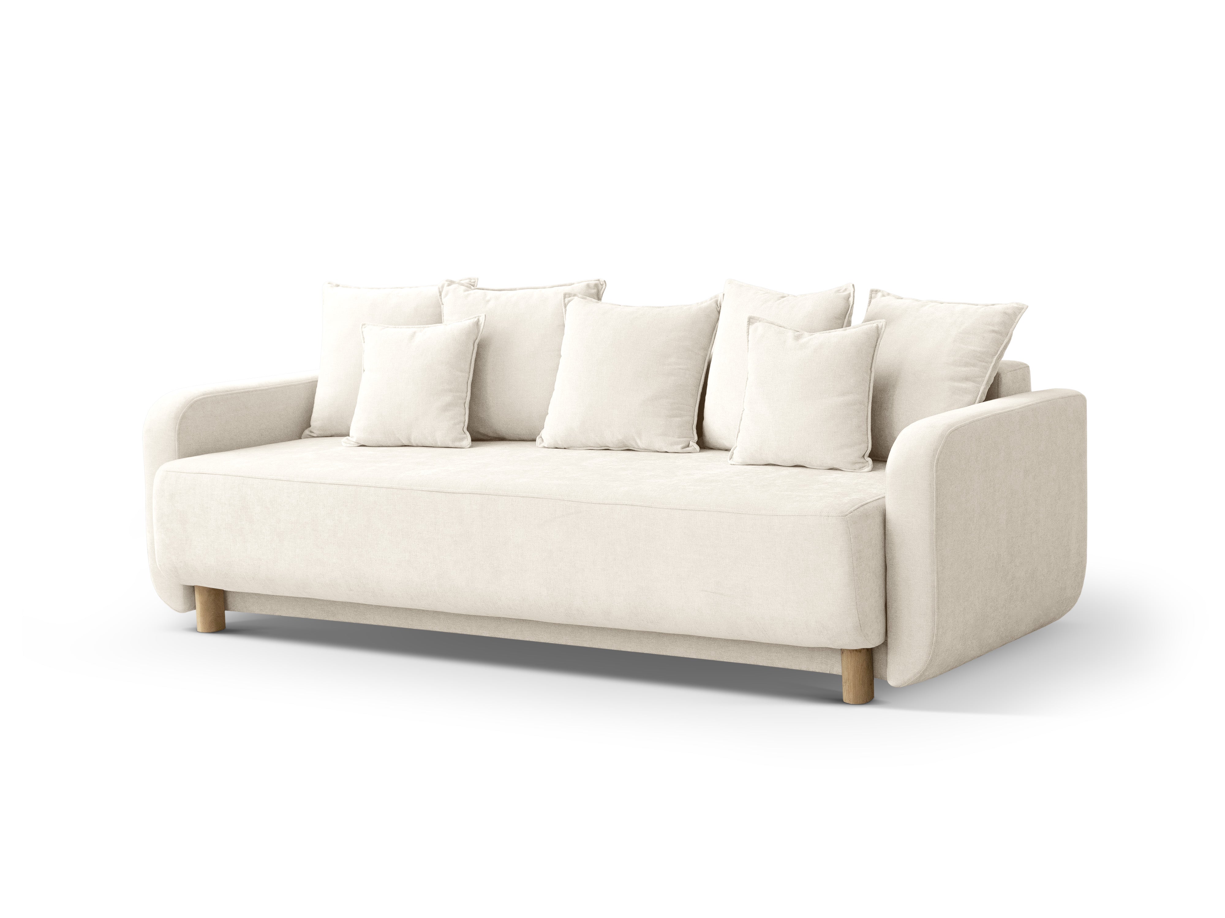 ELEN Sofa with Sleeping Function Ivory Chenille