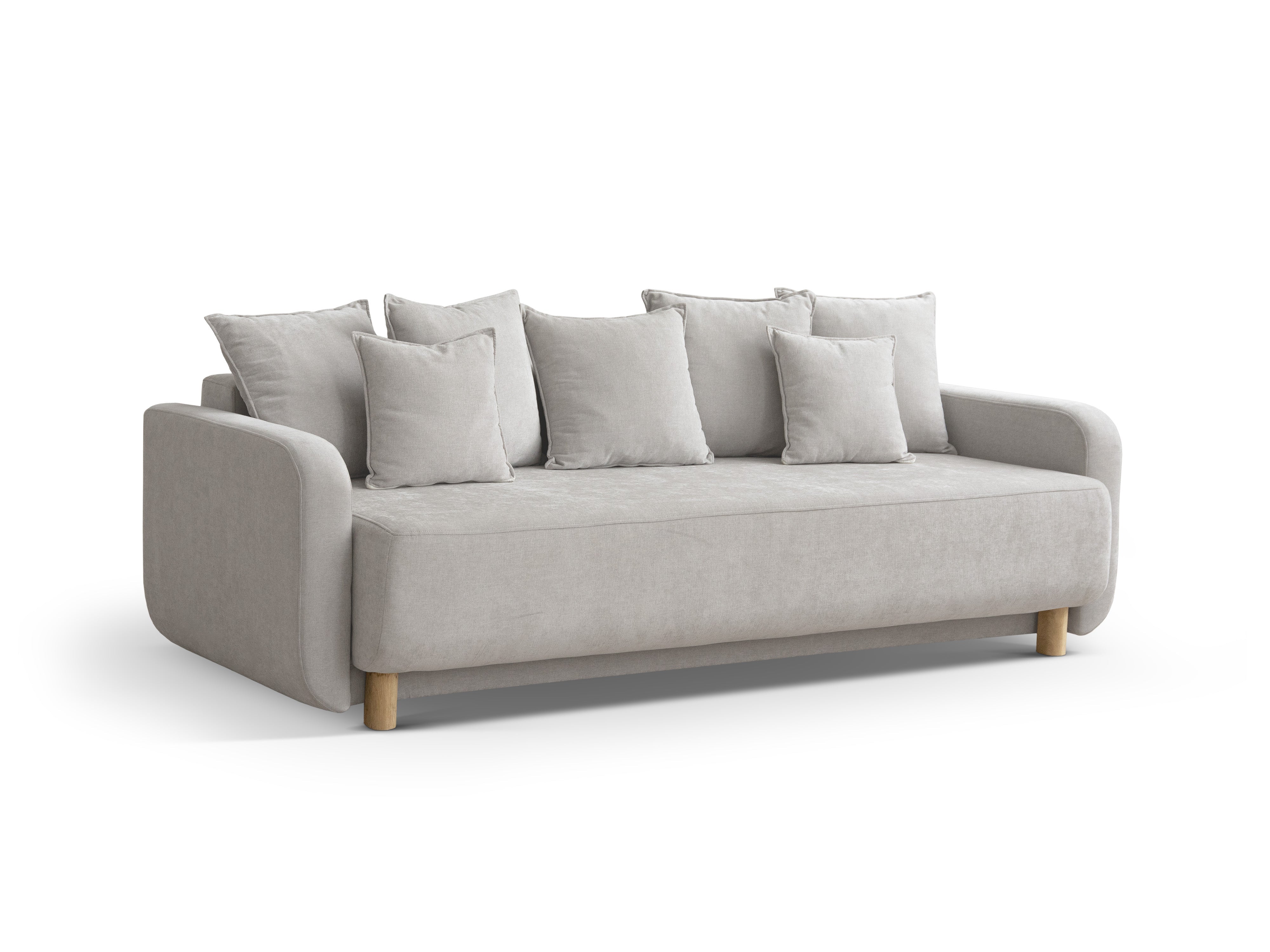 ELEN Beige Chenille Sofa with Sleeping Function