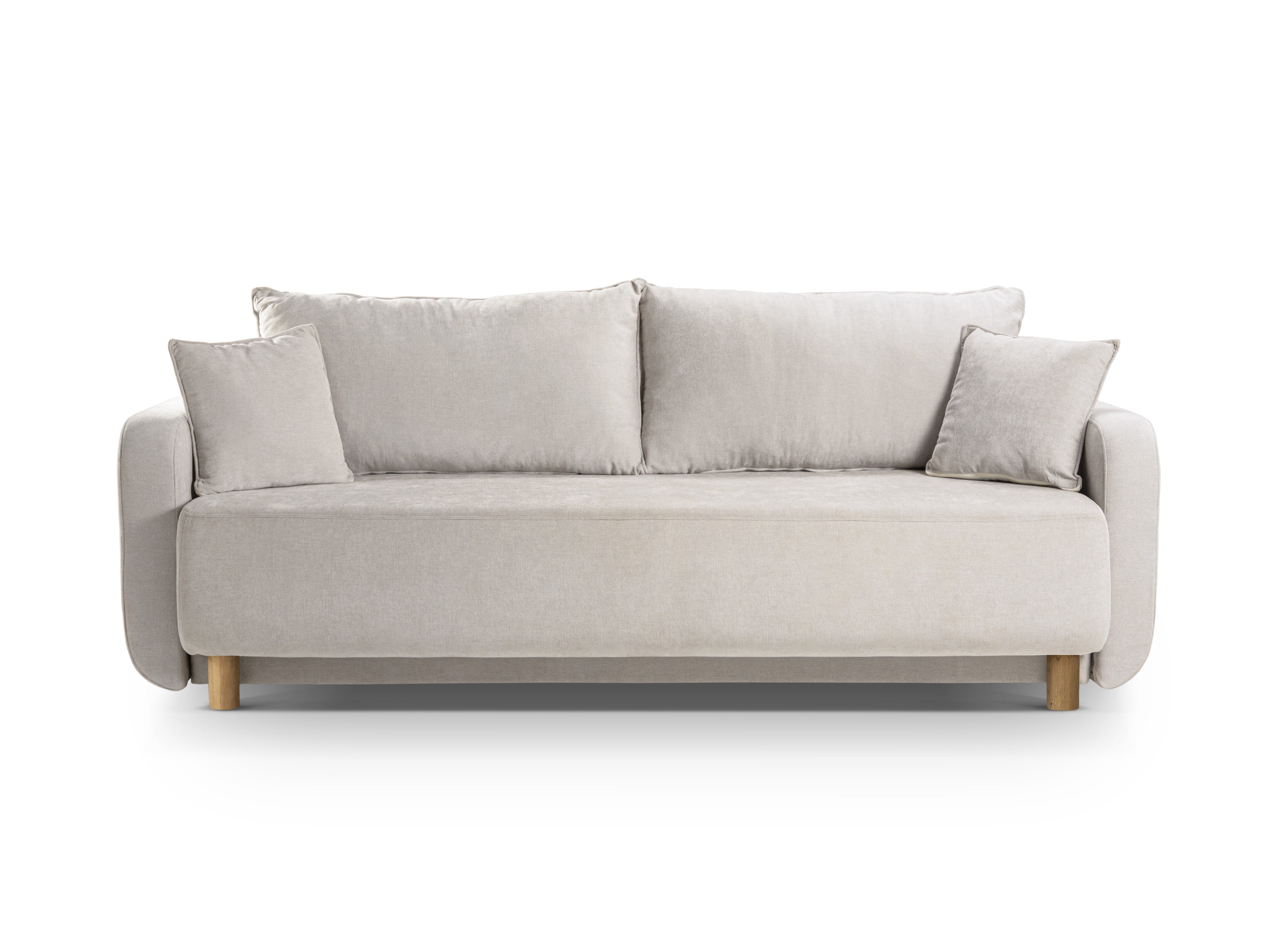 Sofa 3-Sitzer mit Schlaffunktion ELEN beige Chenille