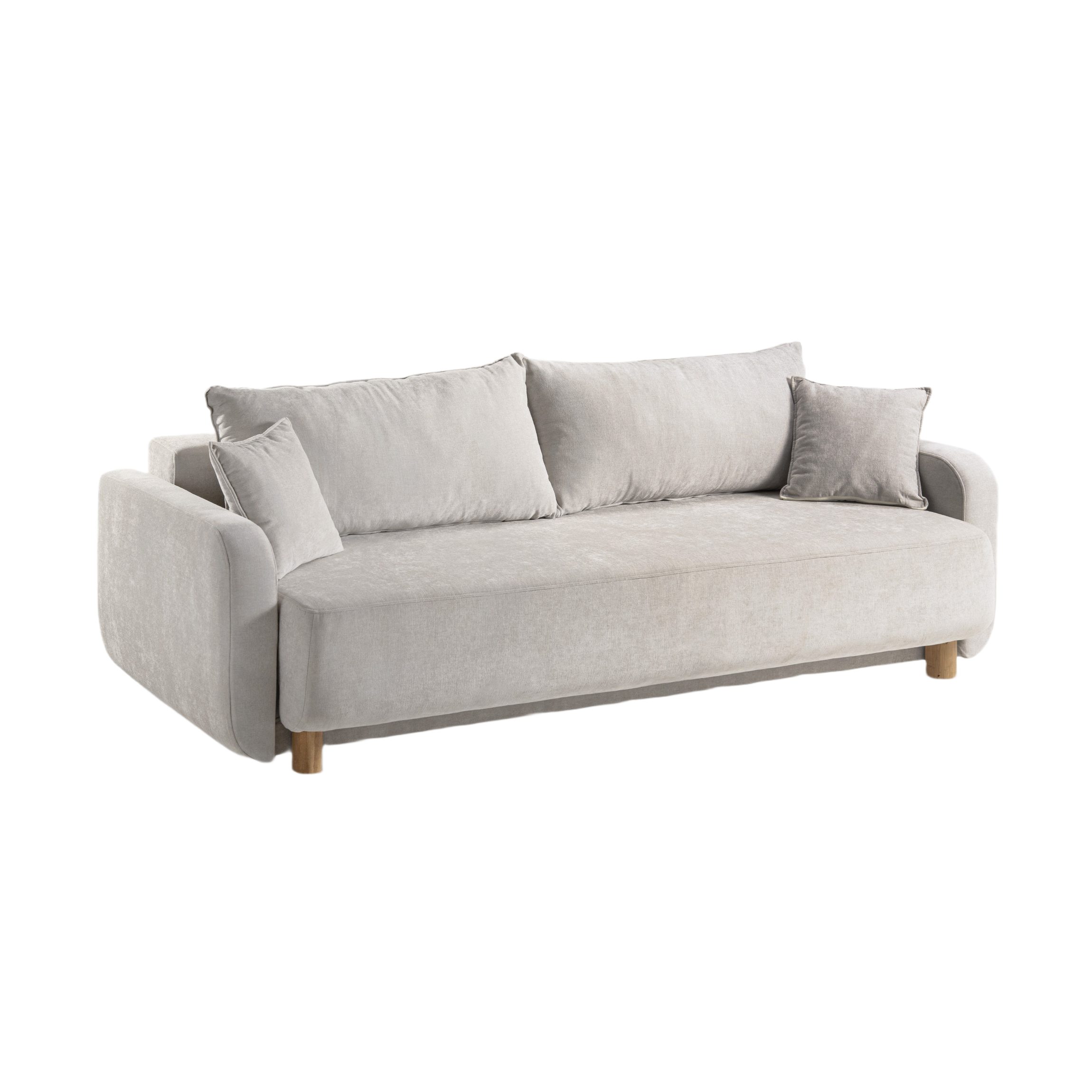 Sofa 3-Sitzer mit Schlaffunktion ELEN beige Chenille
