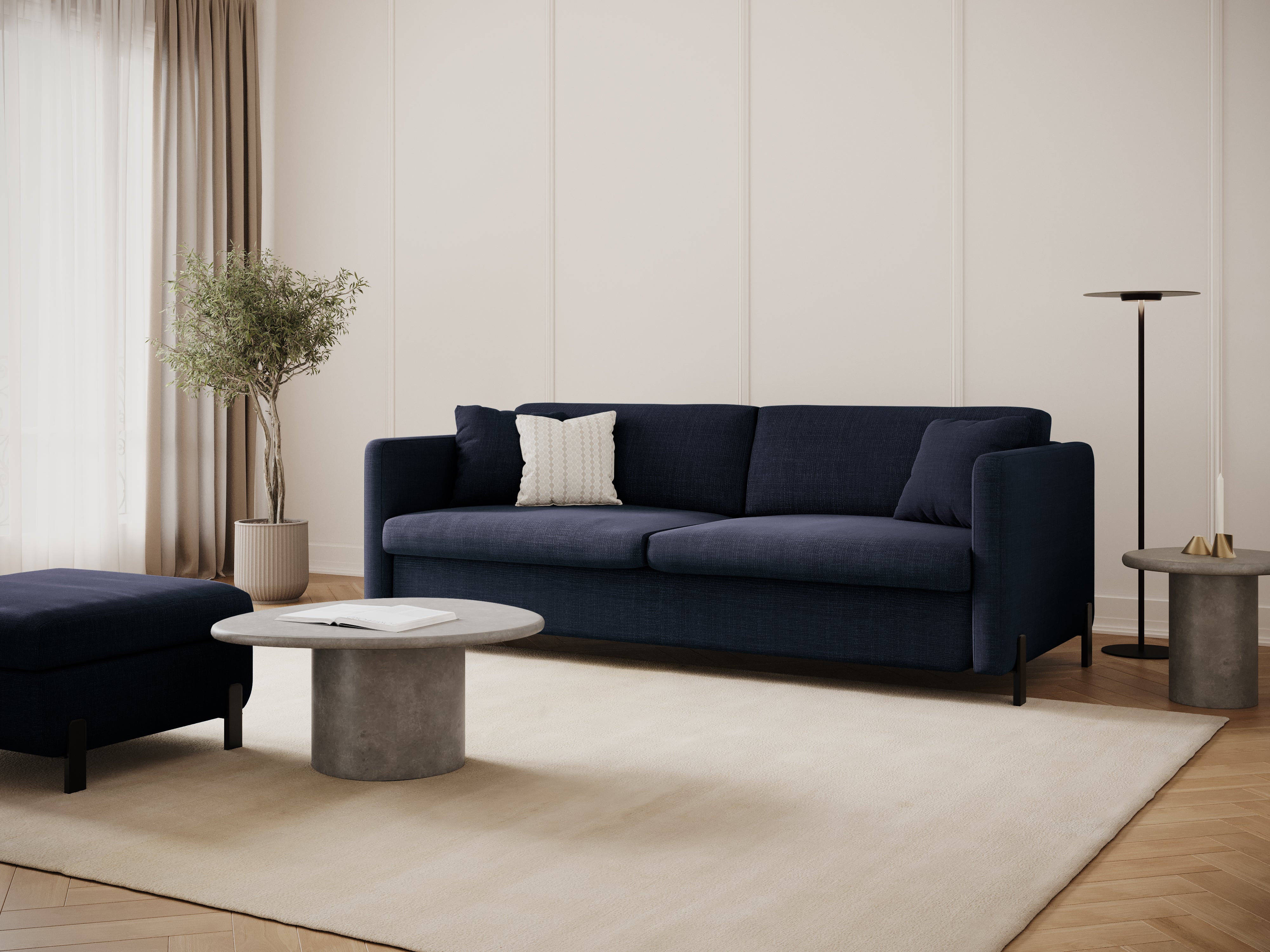 Sofa with bed function, "Gloria", 3 Seats, Blue, 202x102x80
Made in Europe