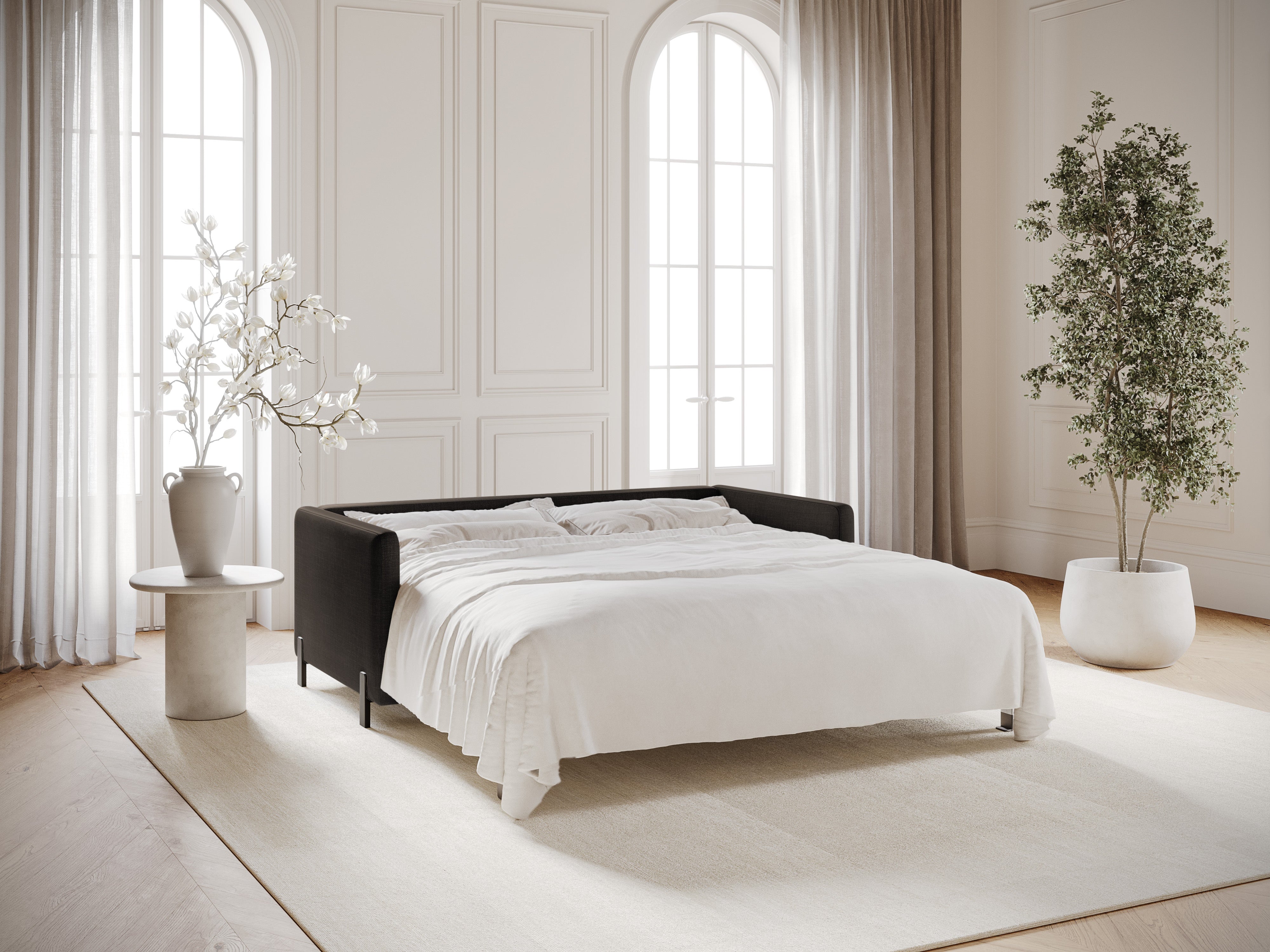 Sofa with bed function, "Gloria", 3 Seats, Dark Gray, 202x102x80
Made in Europe