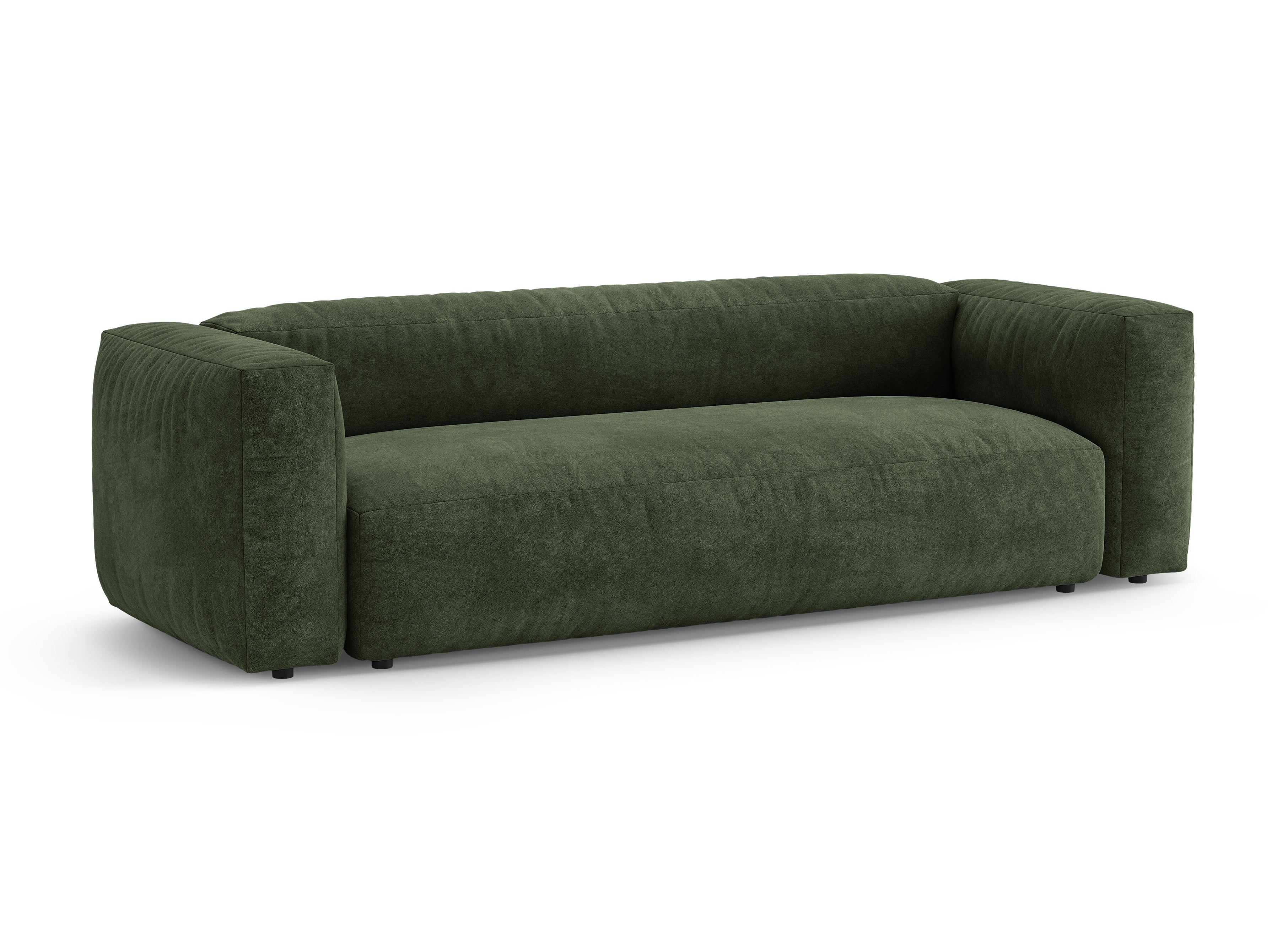 Velvet 3-Seater Sofa with Sleeping Function MARTINA Green
