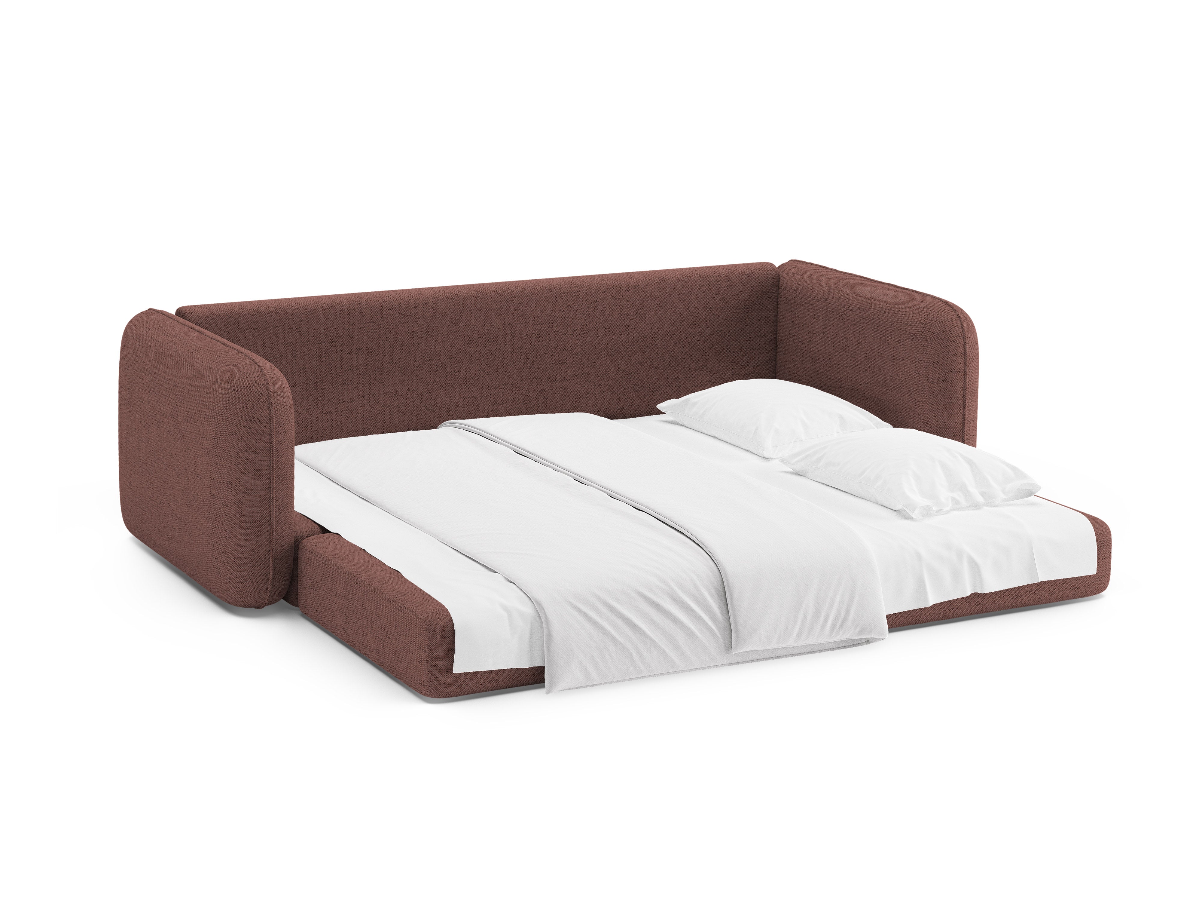 3-Seater Sofa with Sleeping Function DORMI Dark Pink