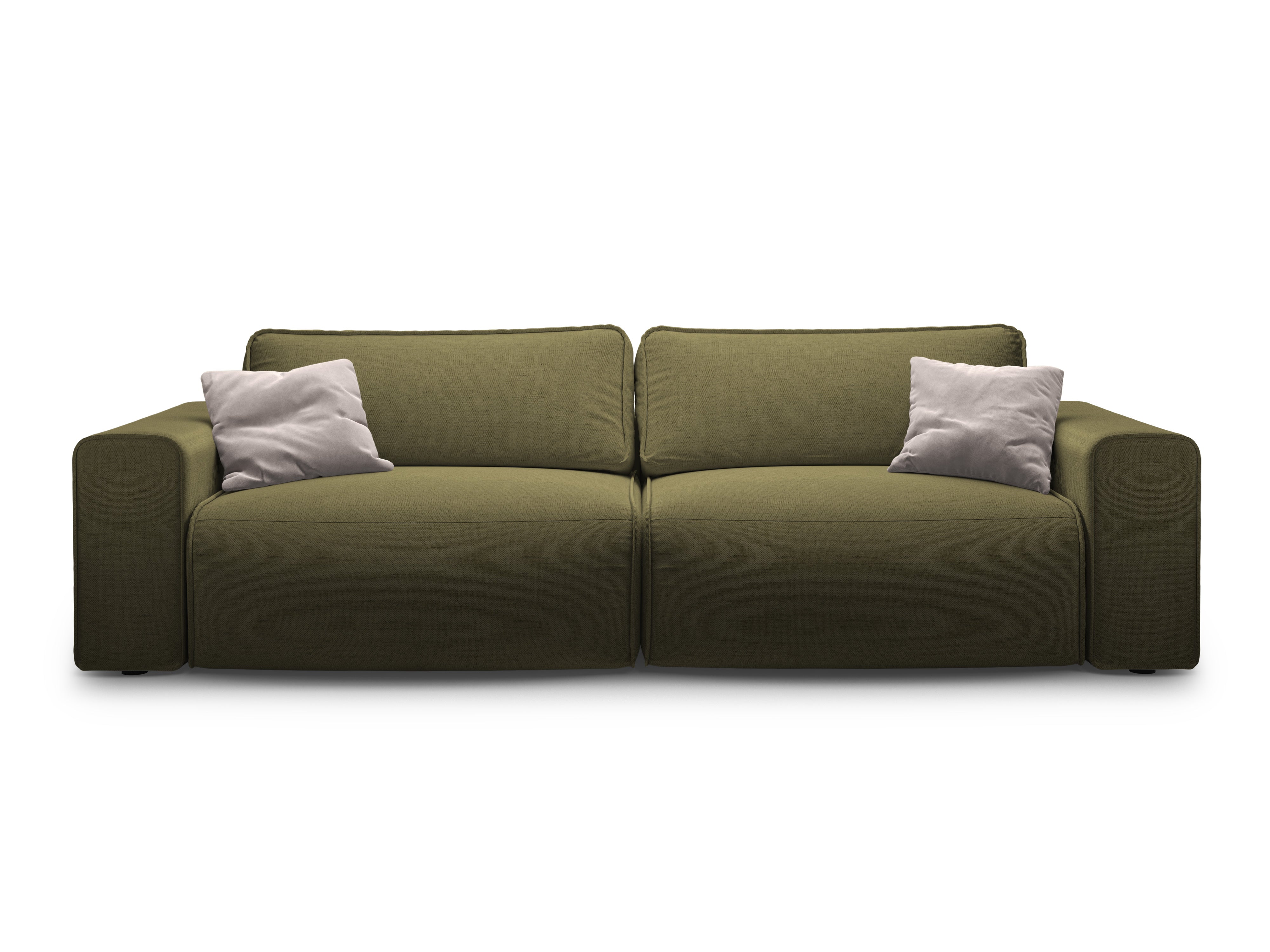 3-seater sofa with sleeping function VICTOR green chenille