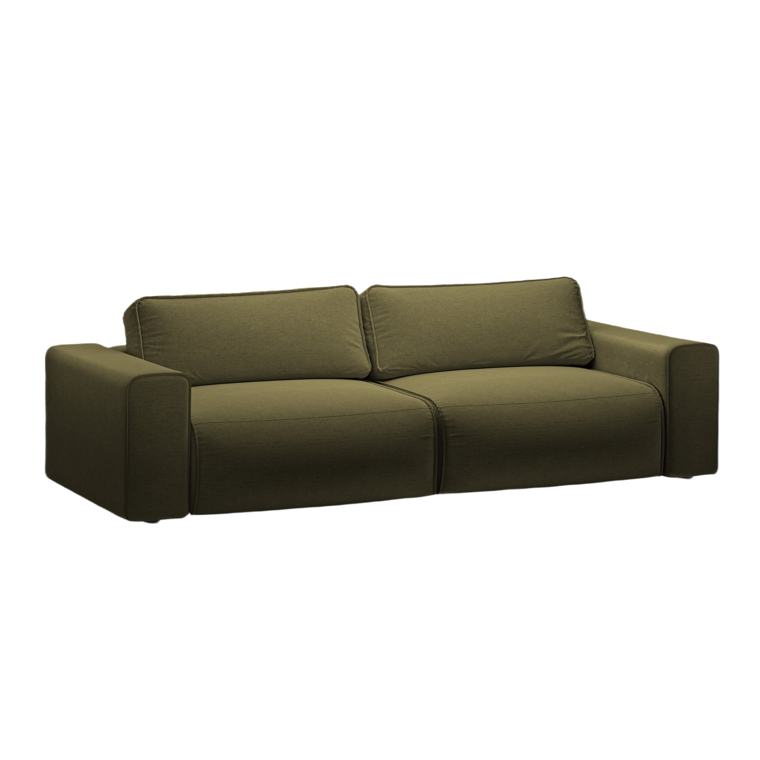 3-seater sofa with sleeping function VICTOR green chenille