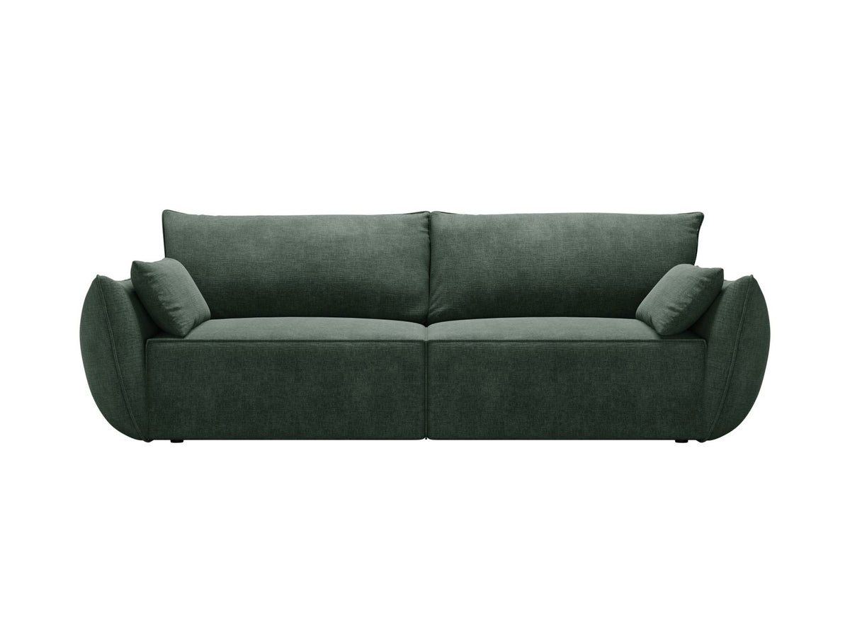 Sofa 3-osobowa z funkcją spania KAELLE butelkowa zieleń szenil Over The Horizon – Micadoni
