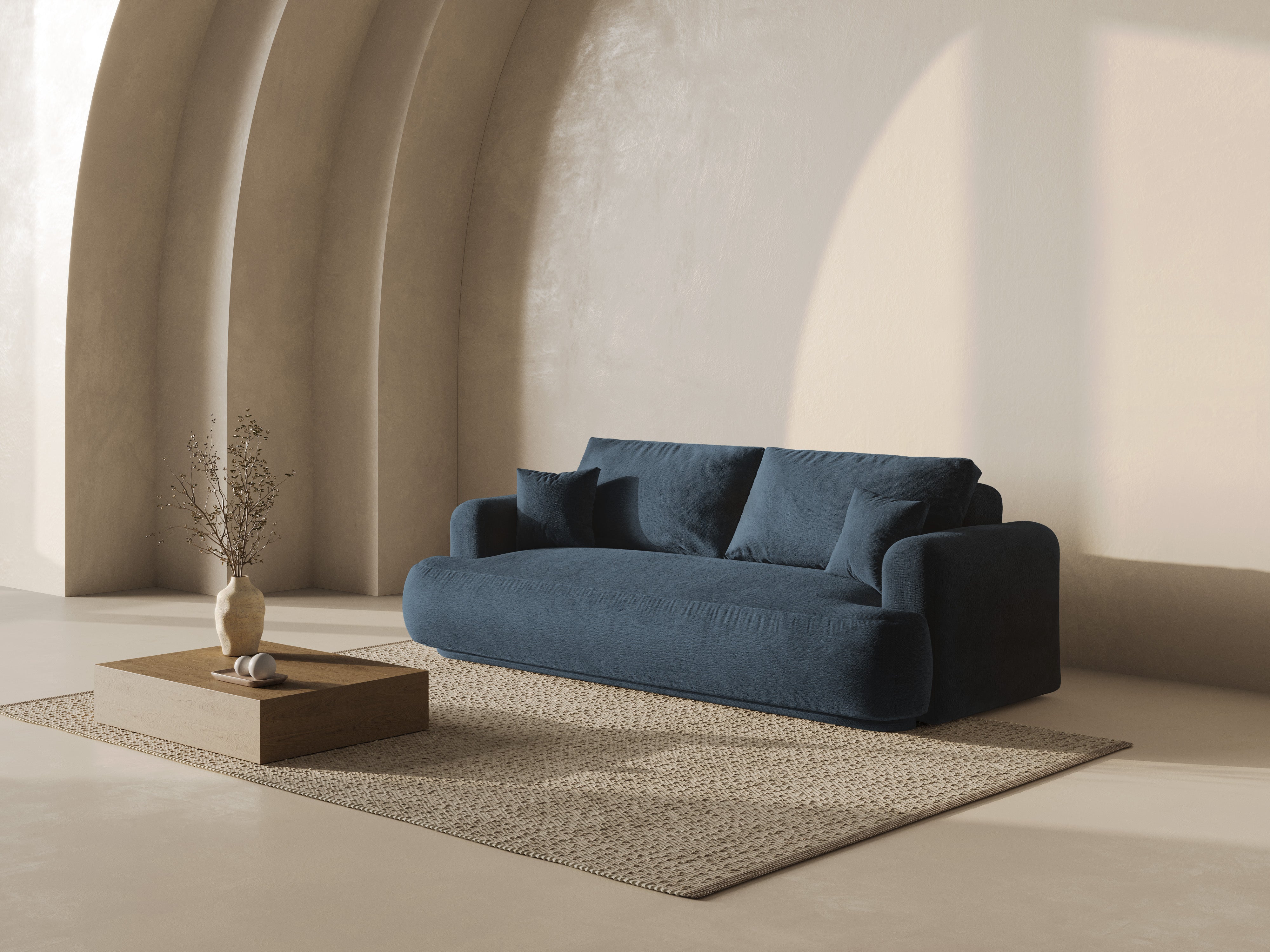 Sofa mit Schlaffunktion Ella dunkelblau