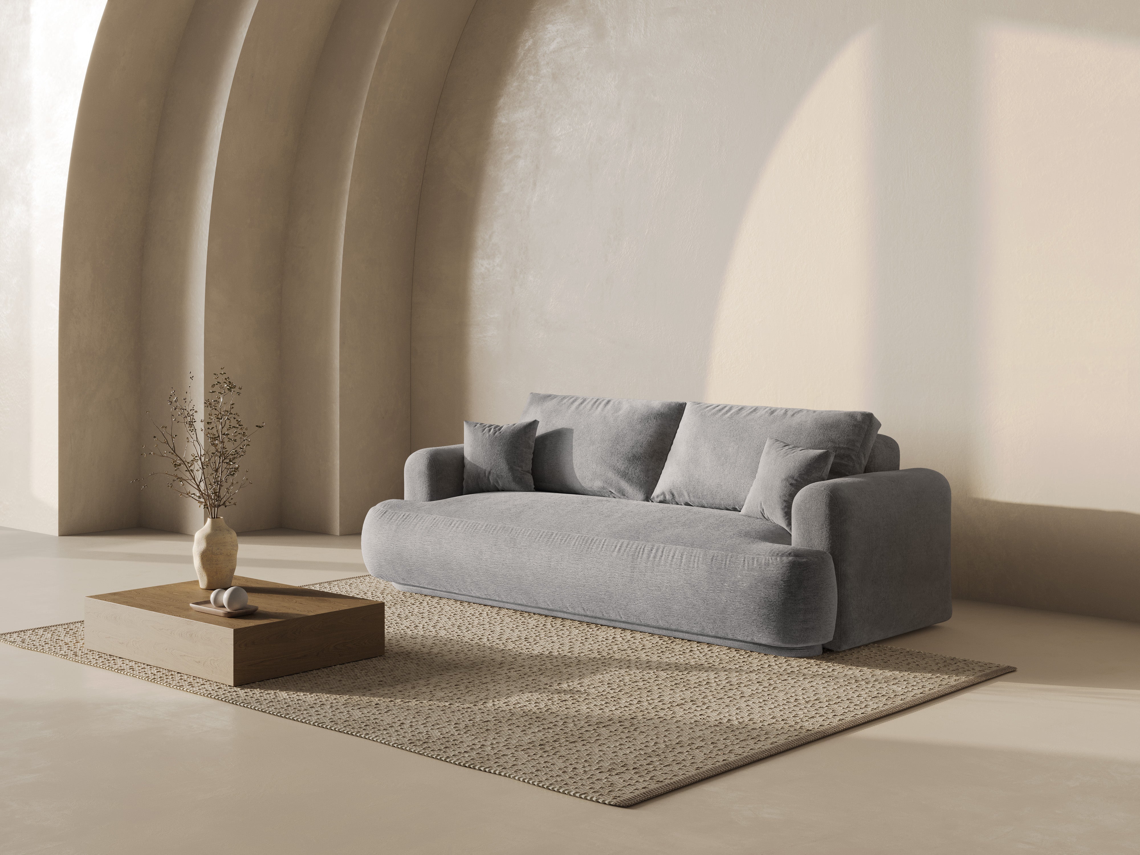 Sofa mit Schlaffunktion Ella Jasnoszary