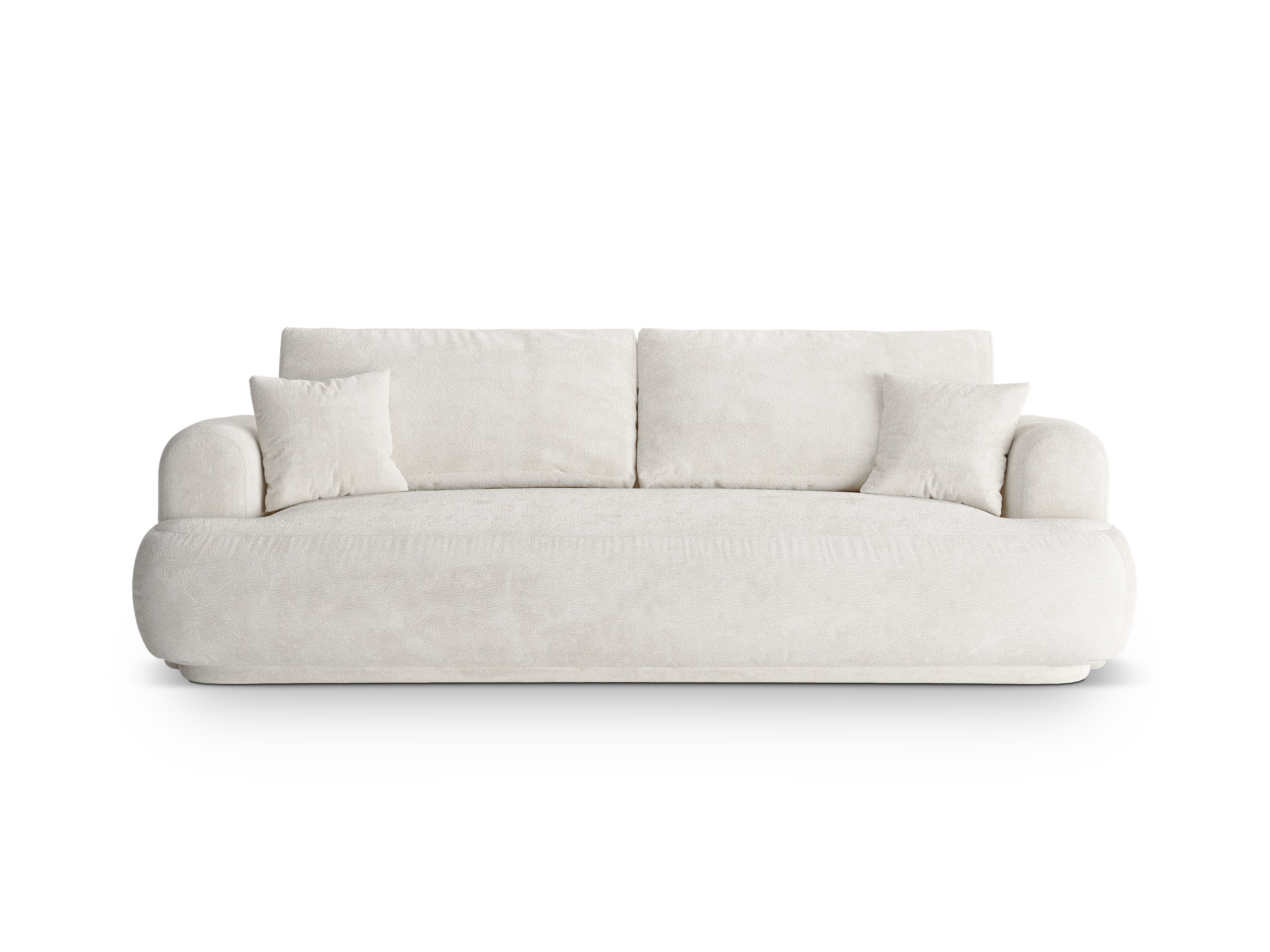 Sofa with sleeping function Ella light beige boucle