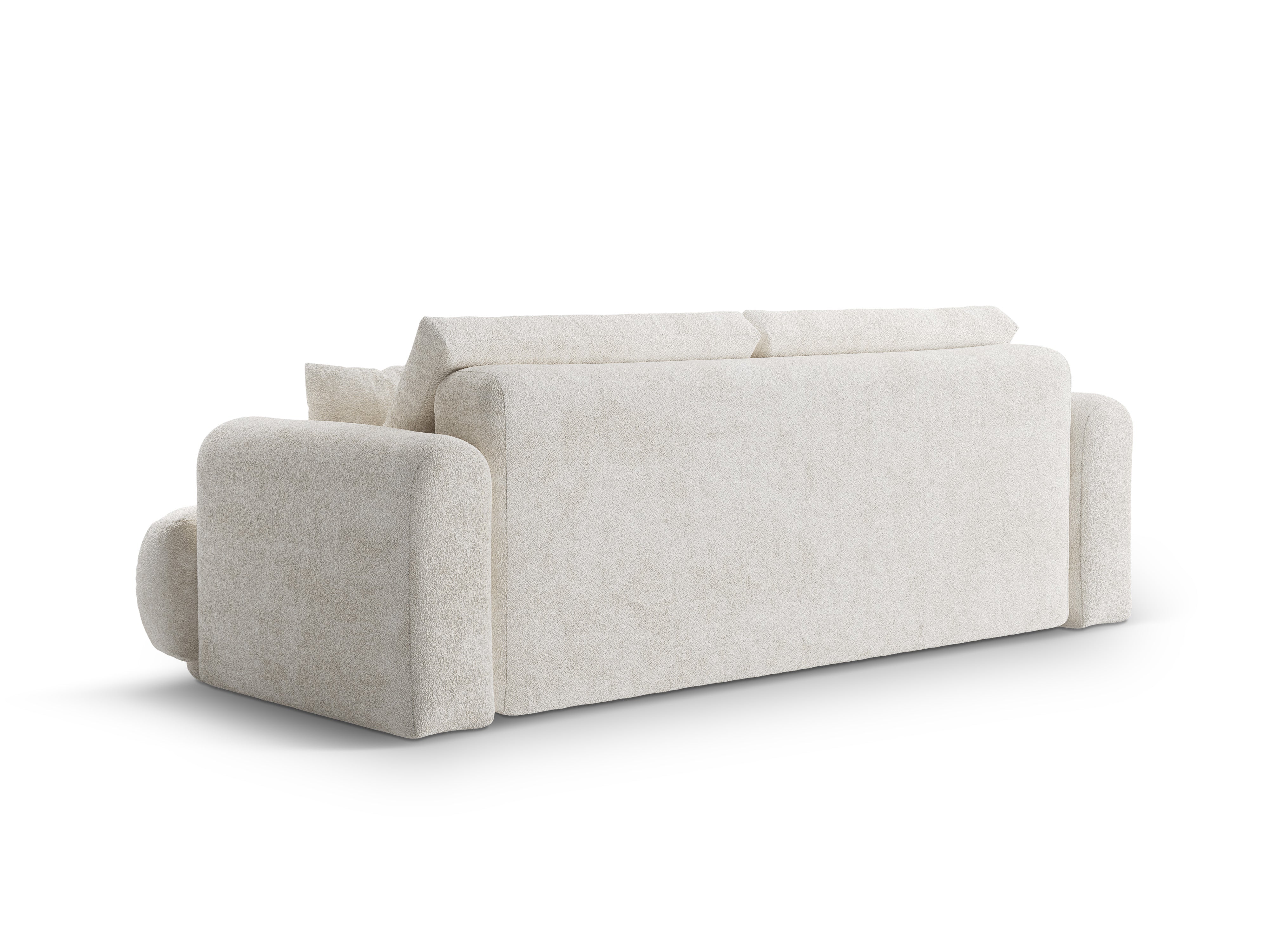 Sofa with sleeping function Ella light beige boucle