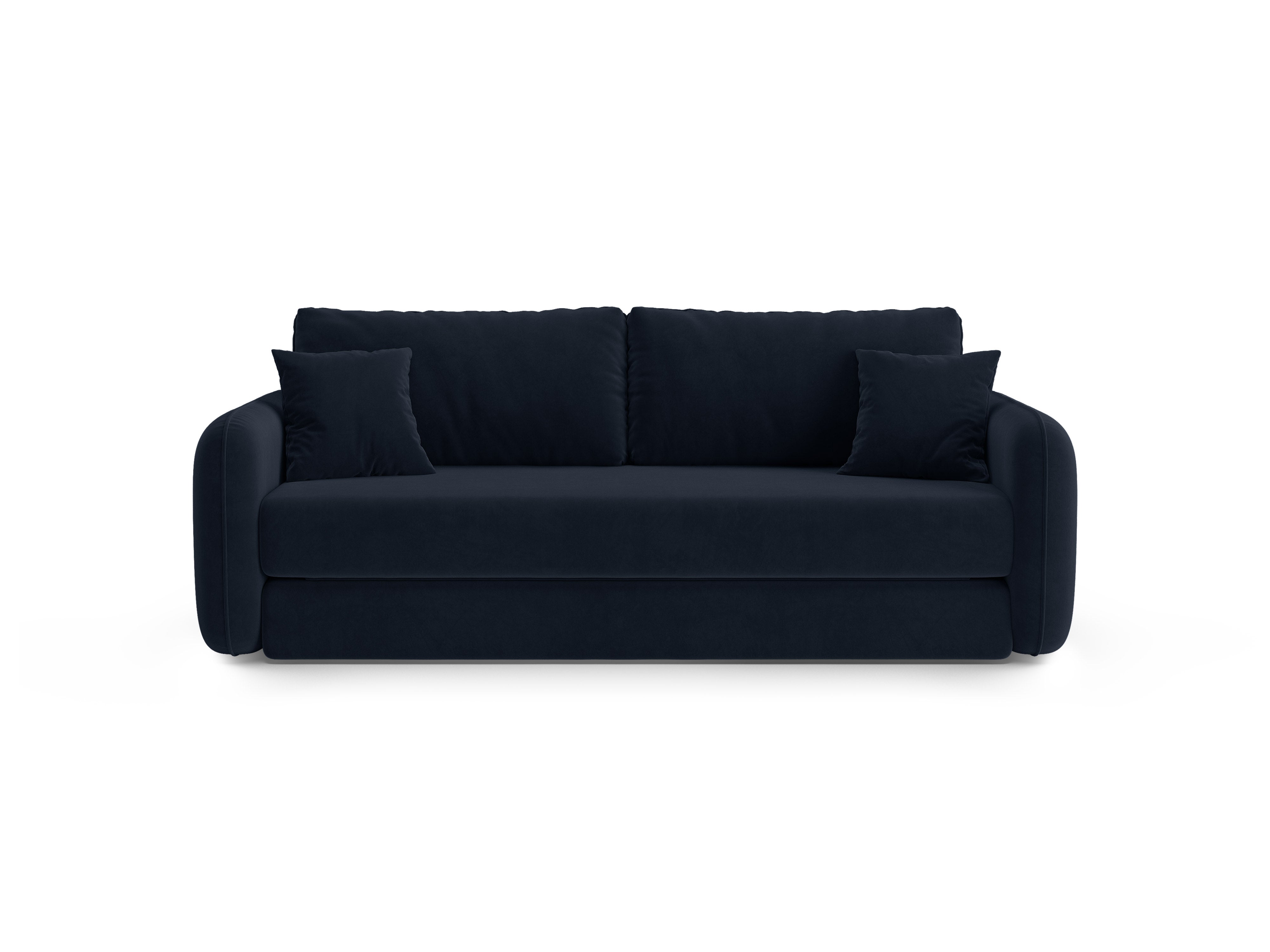 Royal Blue Velvet 3-Seater Sofa with Sleeping Function DORMI