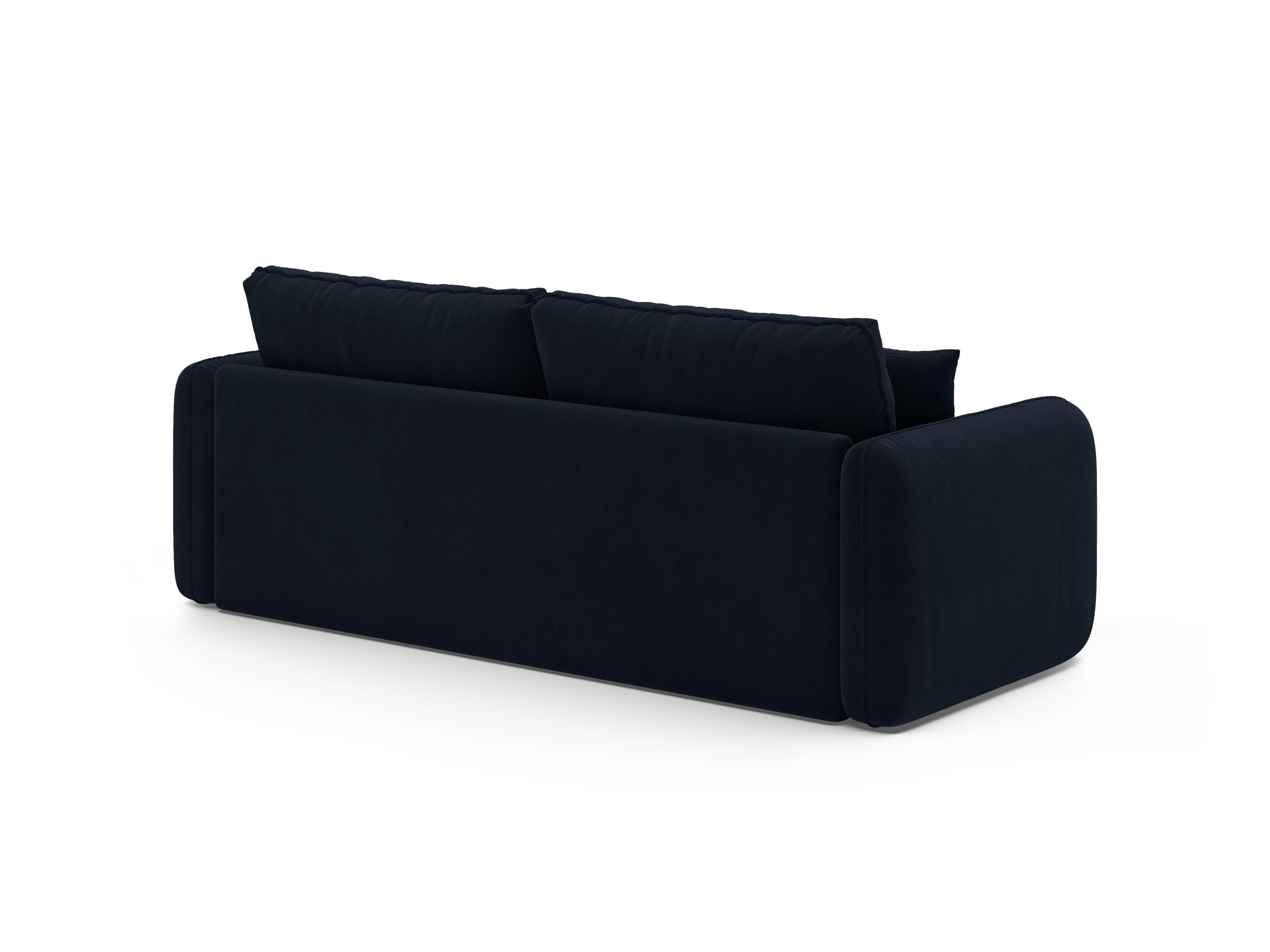 Royal Blue Velvet 3-Seater Sofa with Sleeping Function DORMI