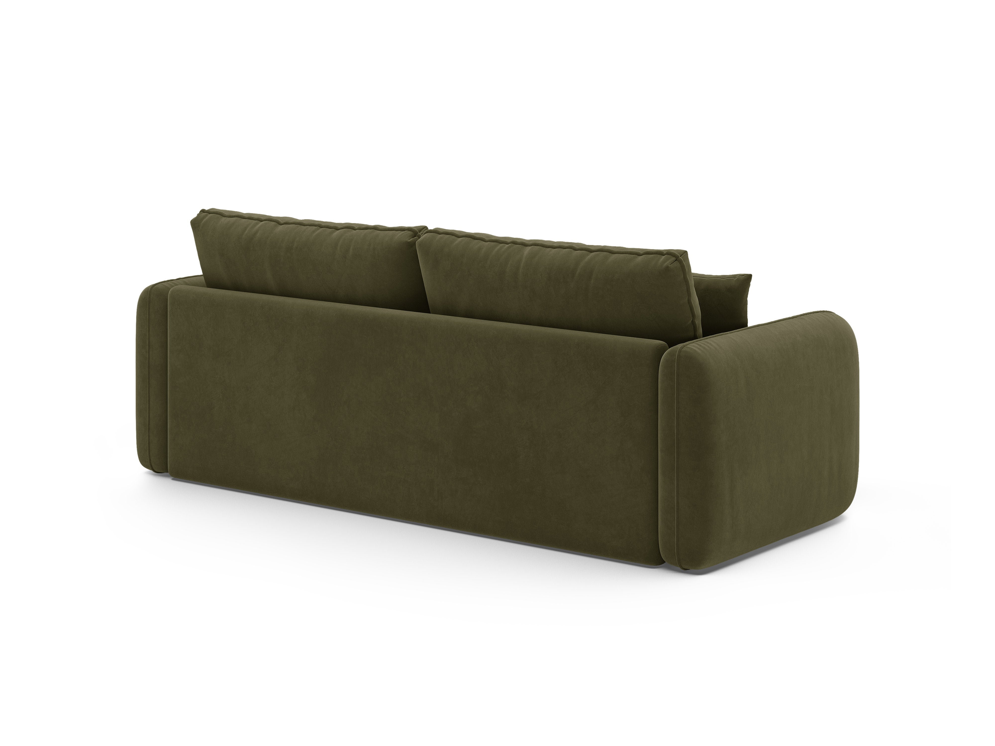 Velvet 3-Seater Sofa with Sleeping Function DORMI Green