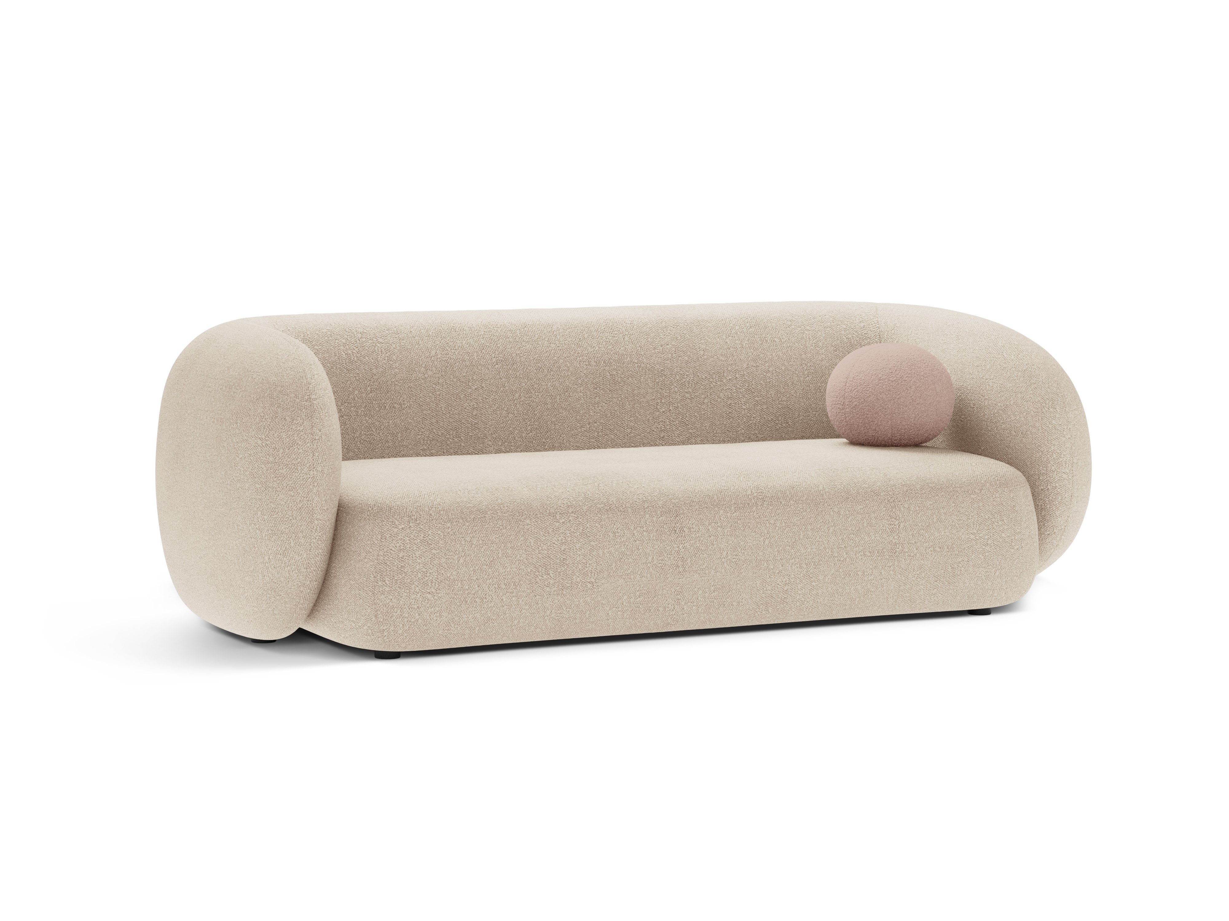 3-seater Sofa KATE beige boucle
