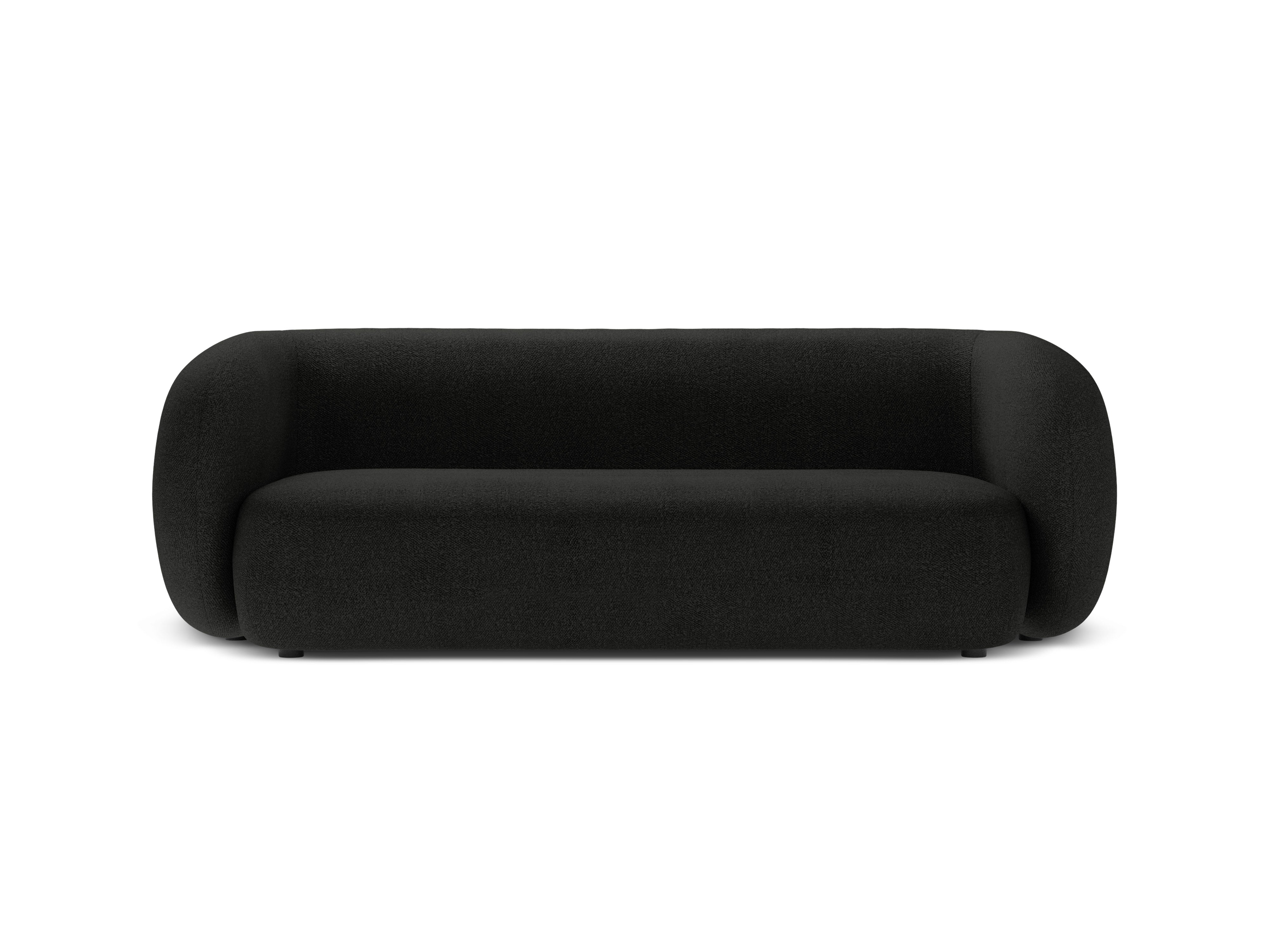 3-seater Sofa KATE black boucle