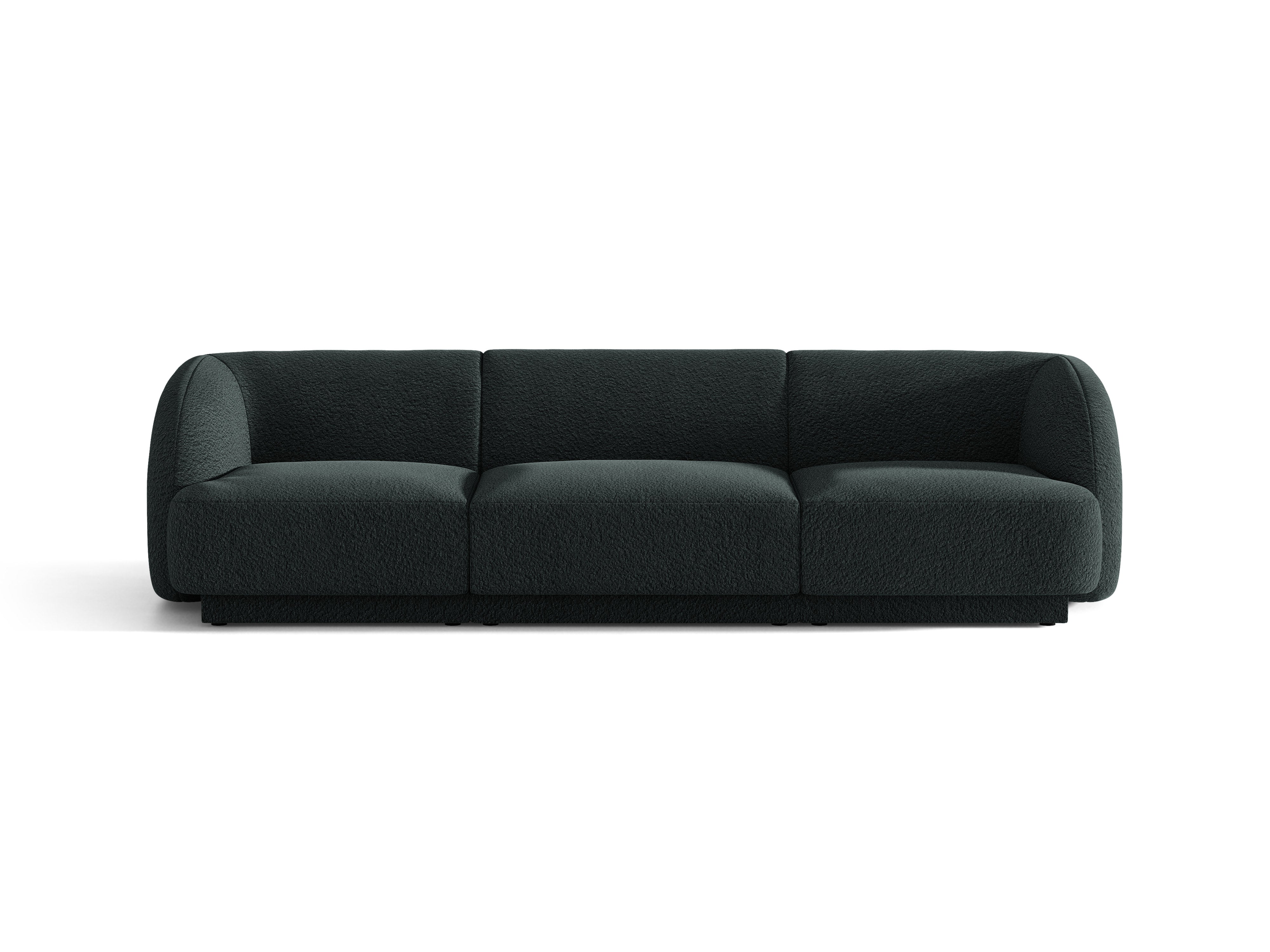 Sofa 3-osobowa MILEY czarny boucle do salonu