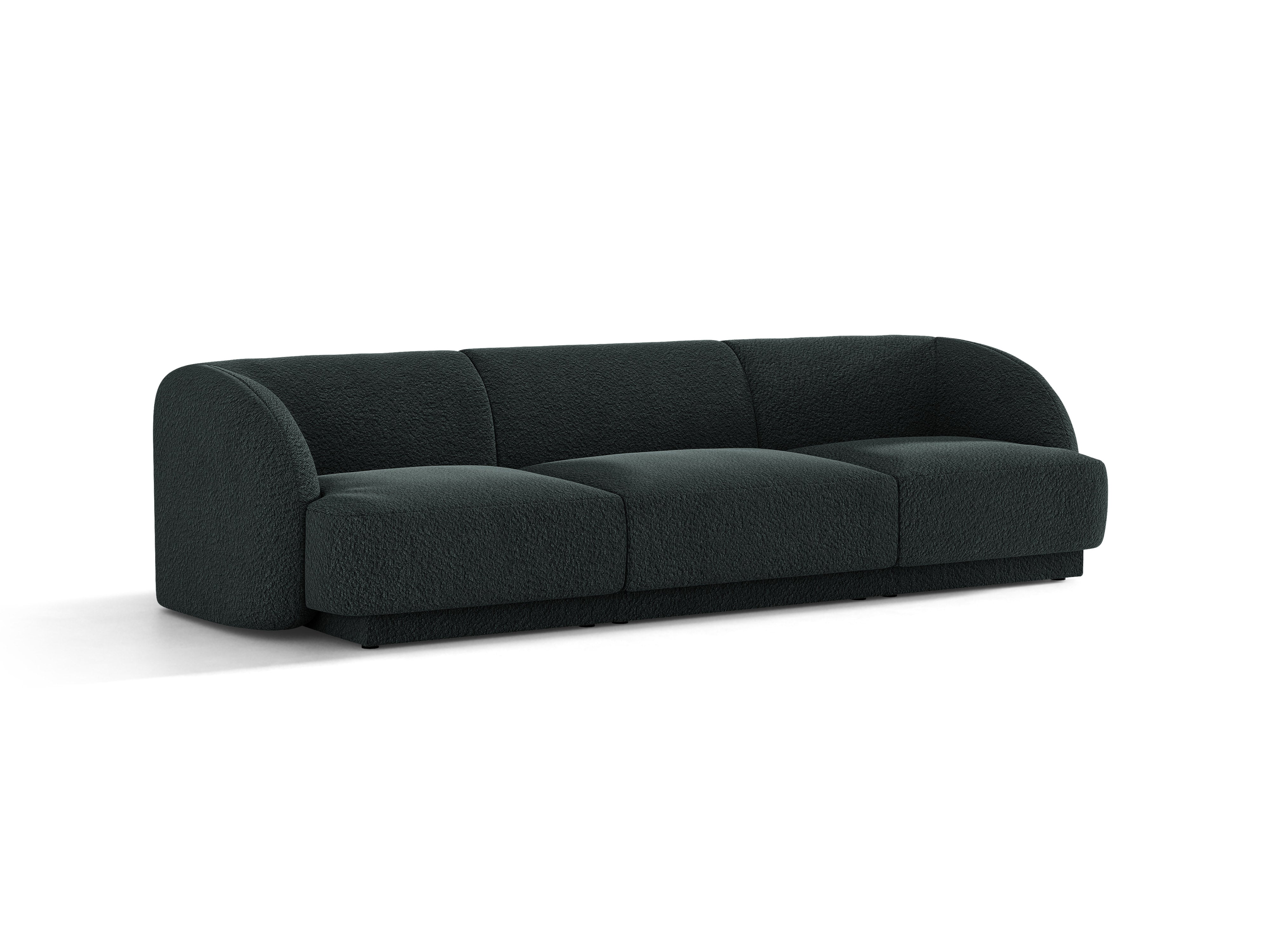 Sofa 3-osobowa MILEY czarny boucle – Micadoni