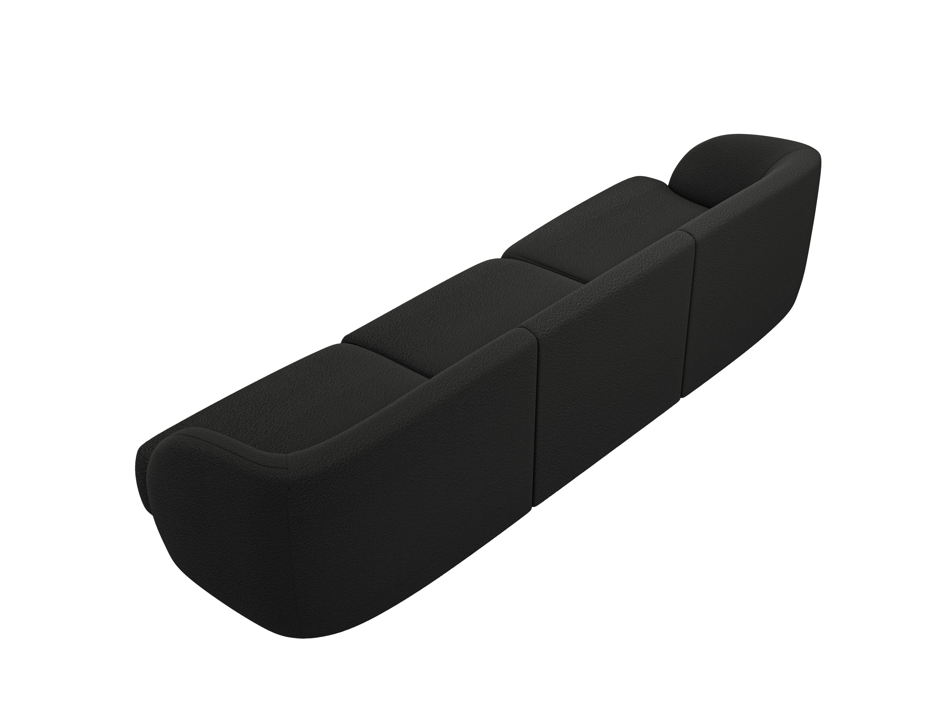 3-seater Sofa MILEY black boucle