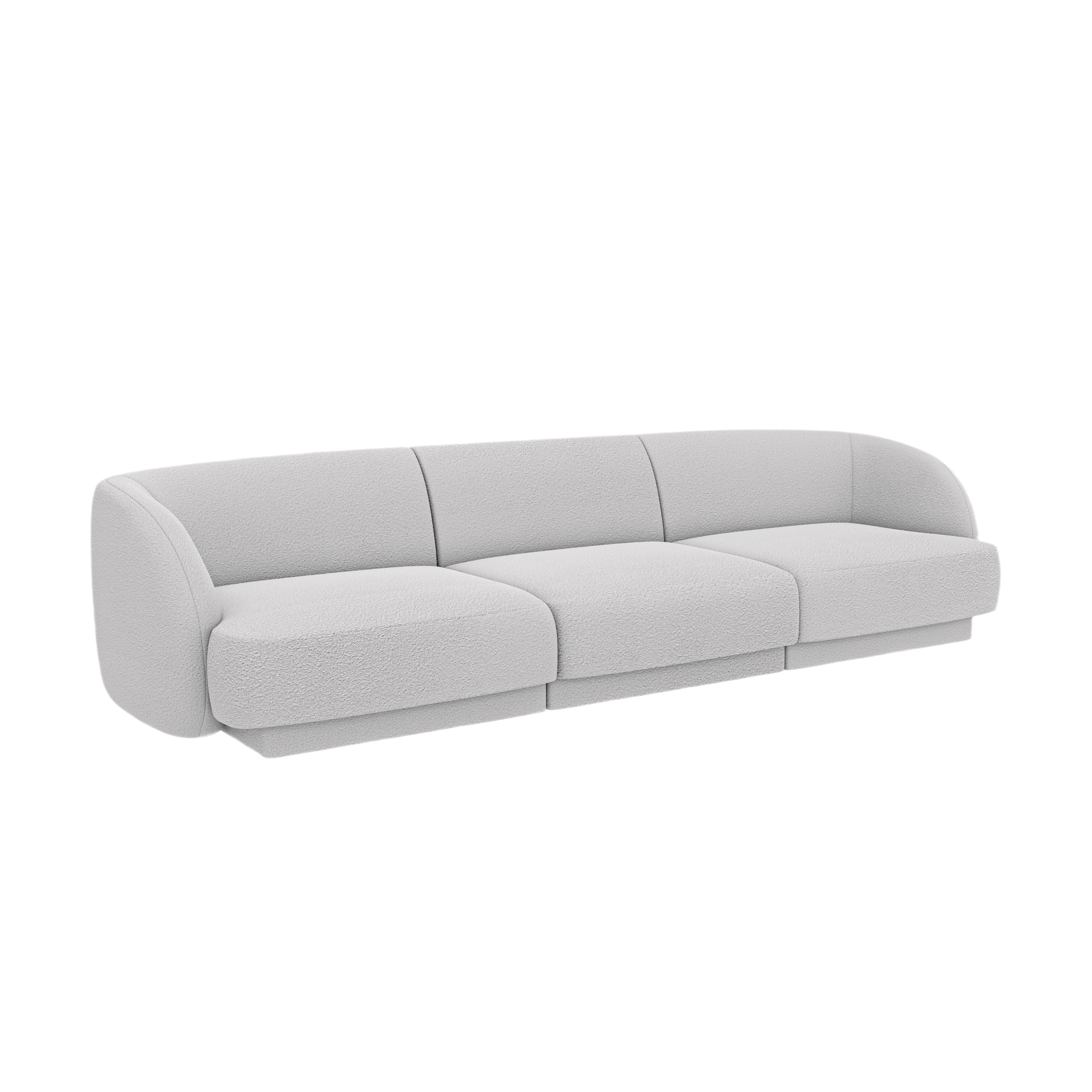 3-seater Sofa MILEY light gray boucle