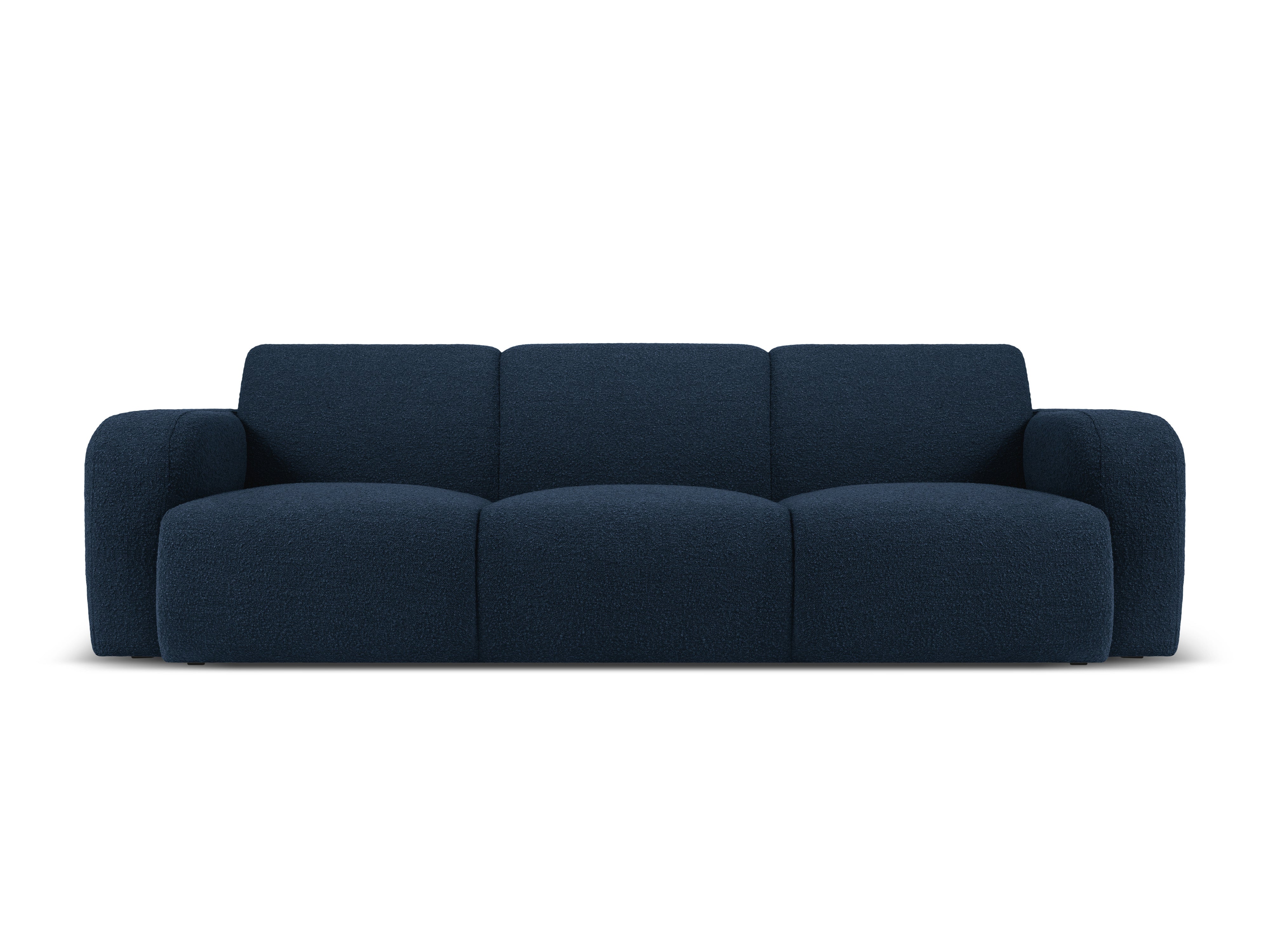 Sofa w tkaninie boucle 3-osobowa MOLINO granatowy Micadoni Eye on Design