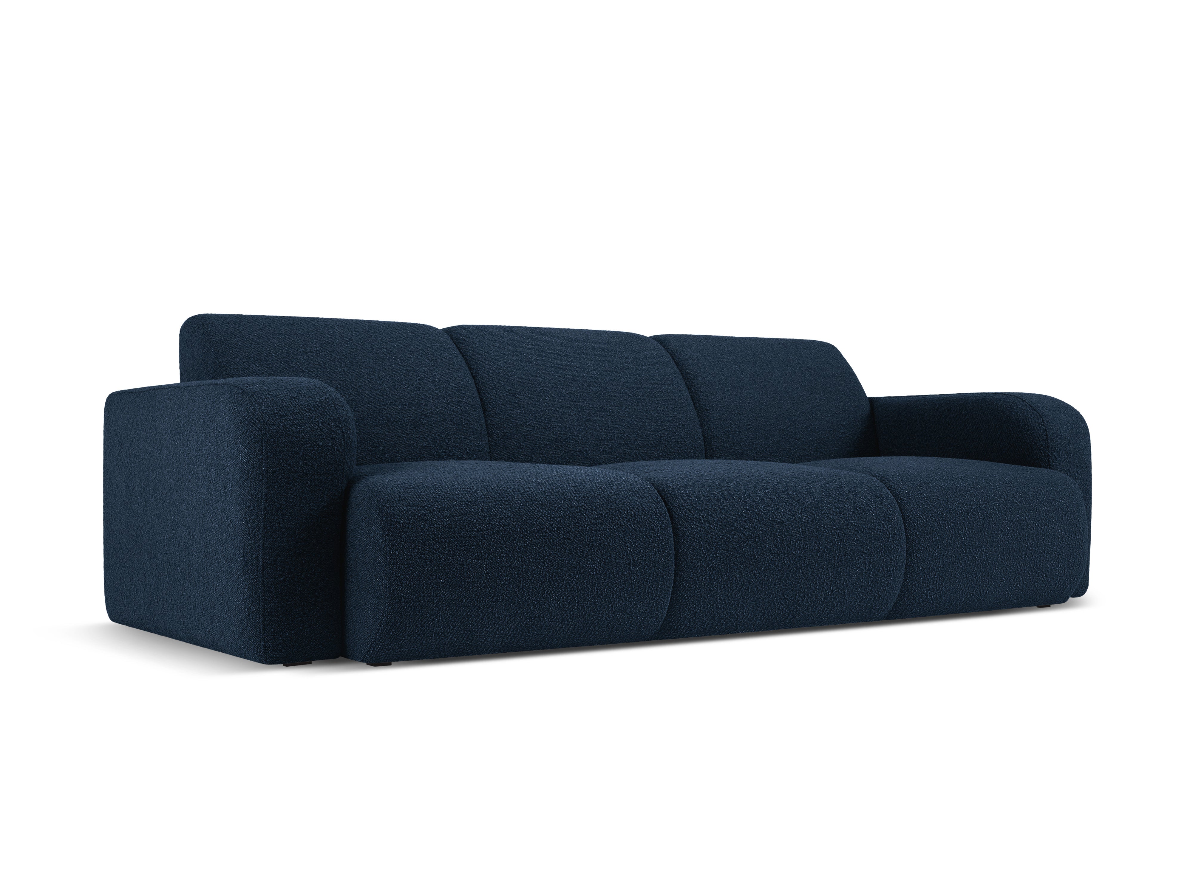 Sofa w tkaninie boucle 3-osobowa MOLINO granatowy Micadoni Eye on Design