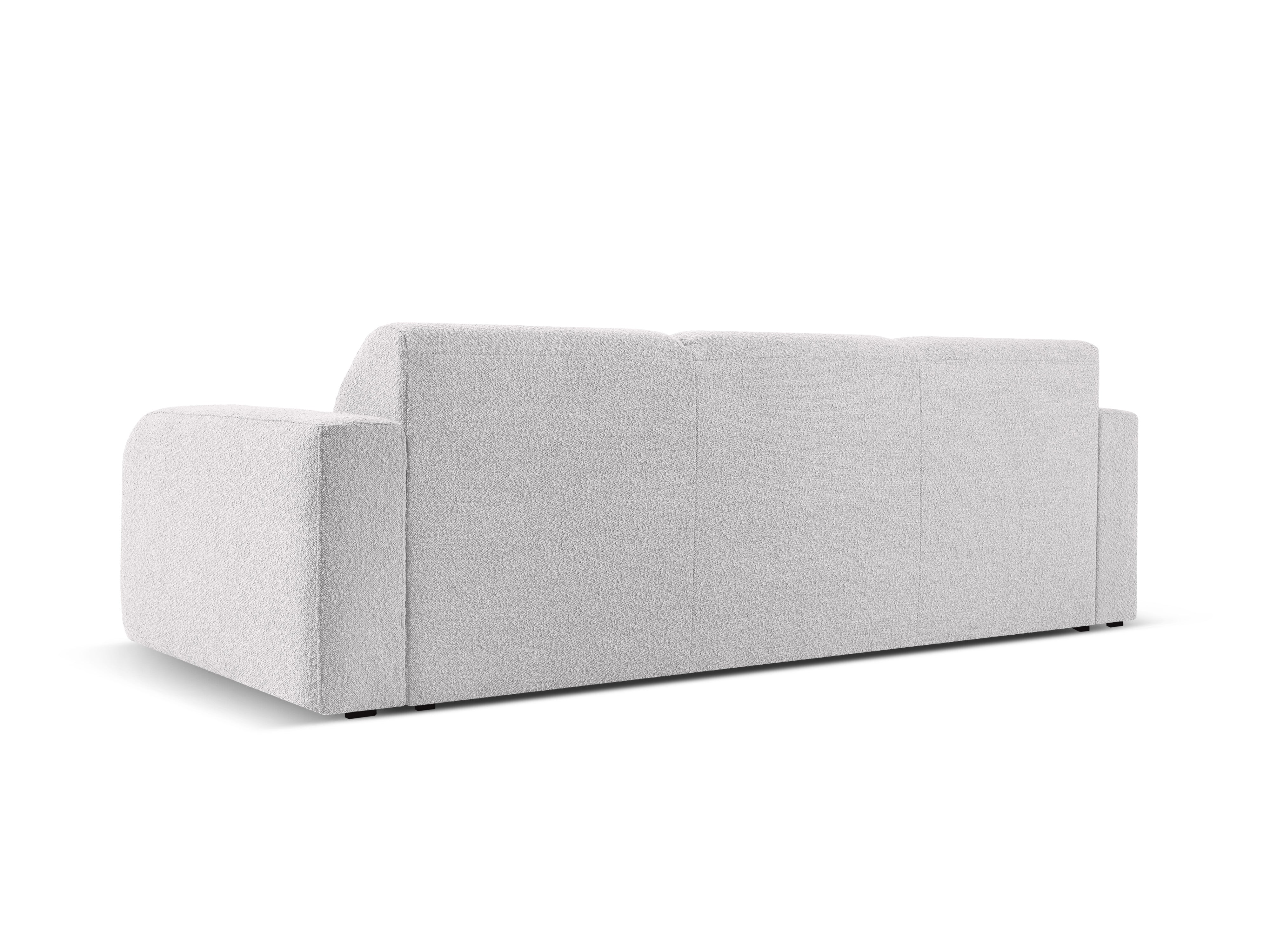 Sofa w tkaninie boucle 3-osobowa MOLINO jasnoszary Micadoni Eye on Design