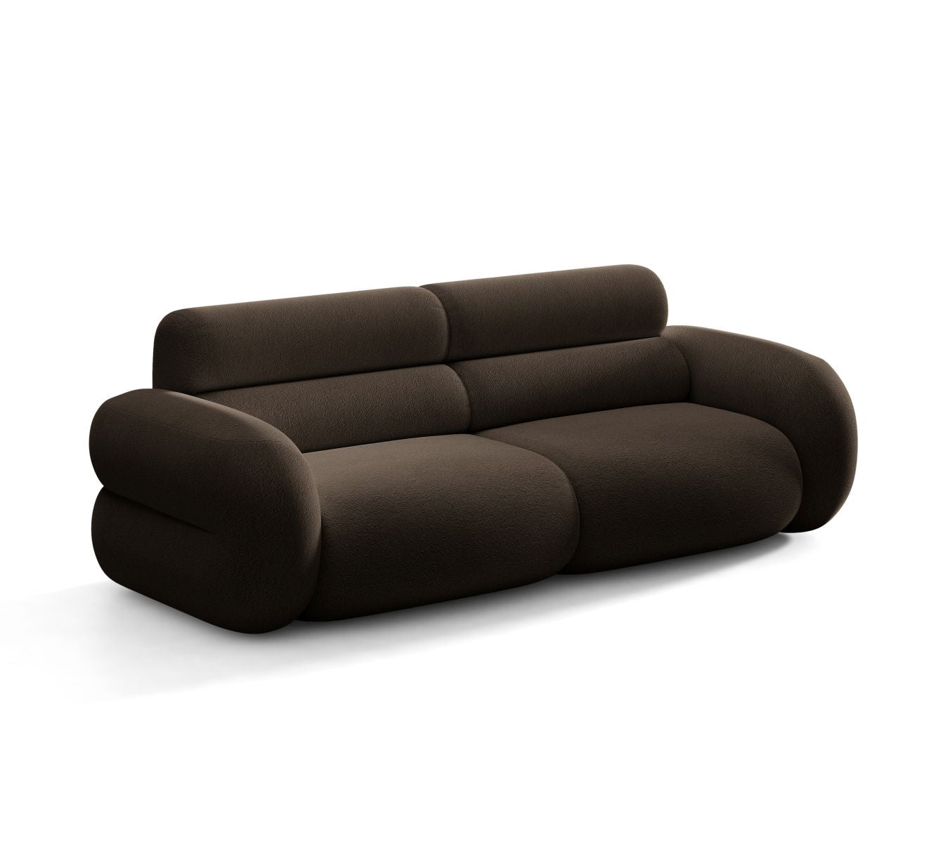NEO Brown Boucle 3-Seater Sofa