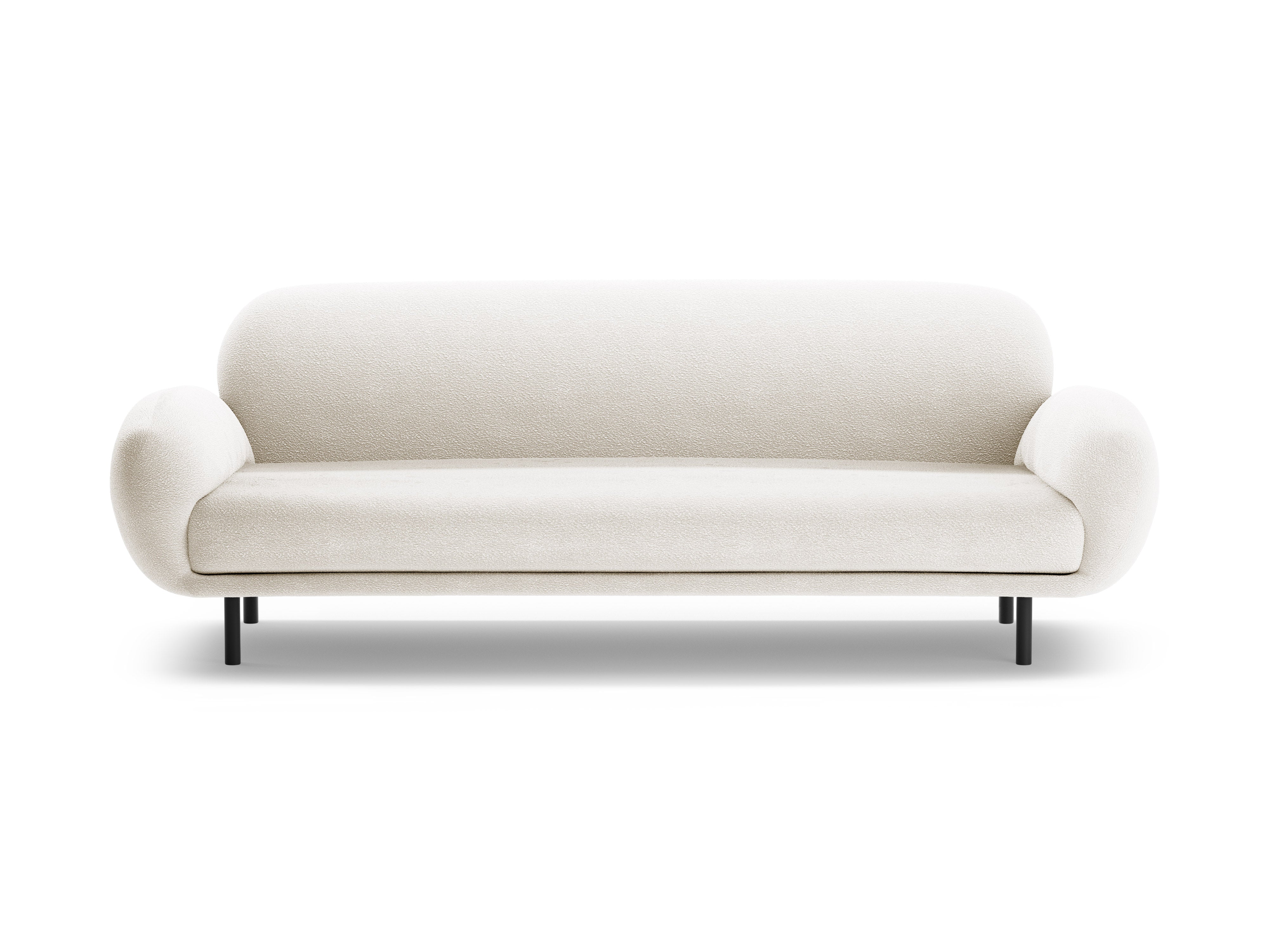 3-seater Sofa POPPY white boucle