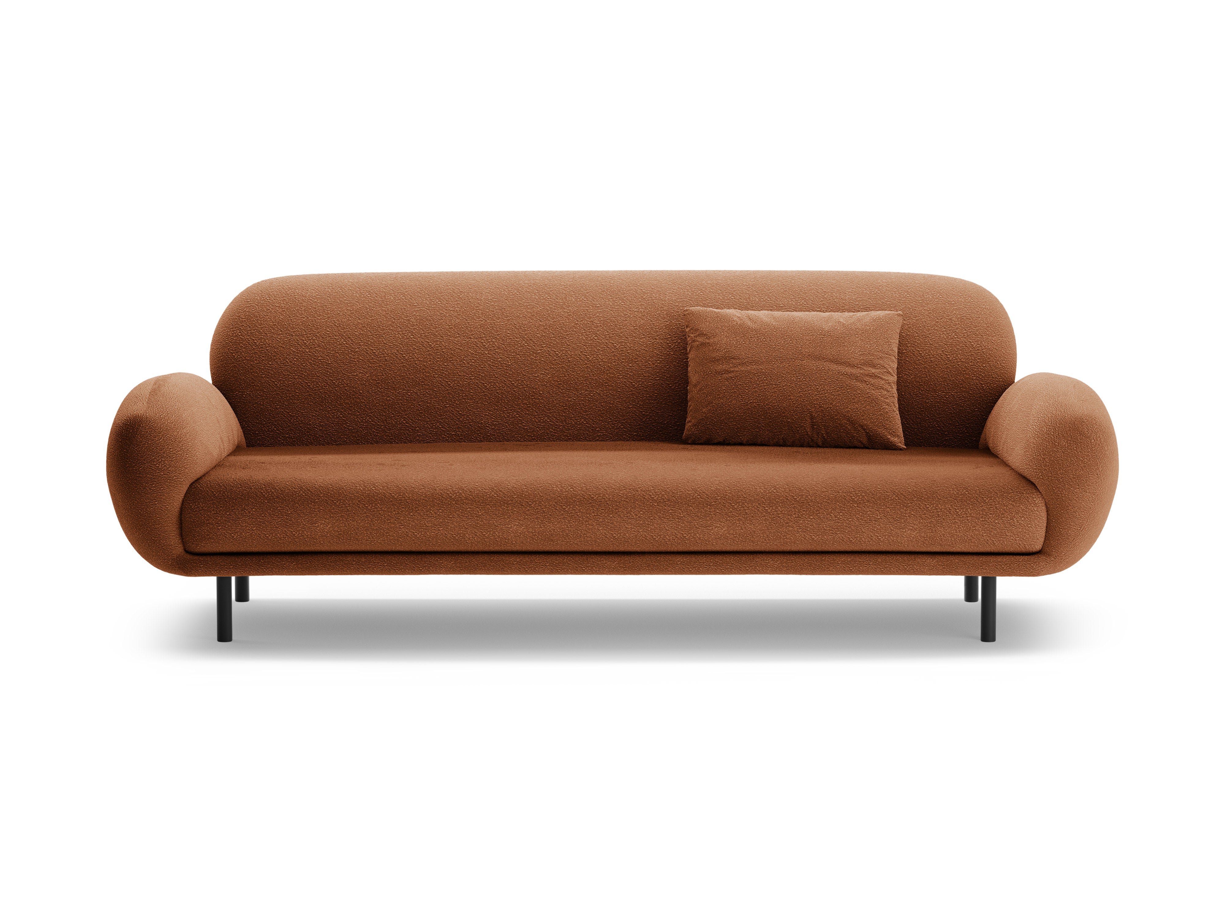 3-seater Sofa POPPY terracotta boucle