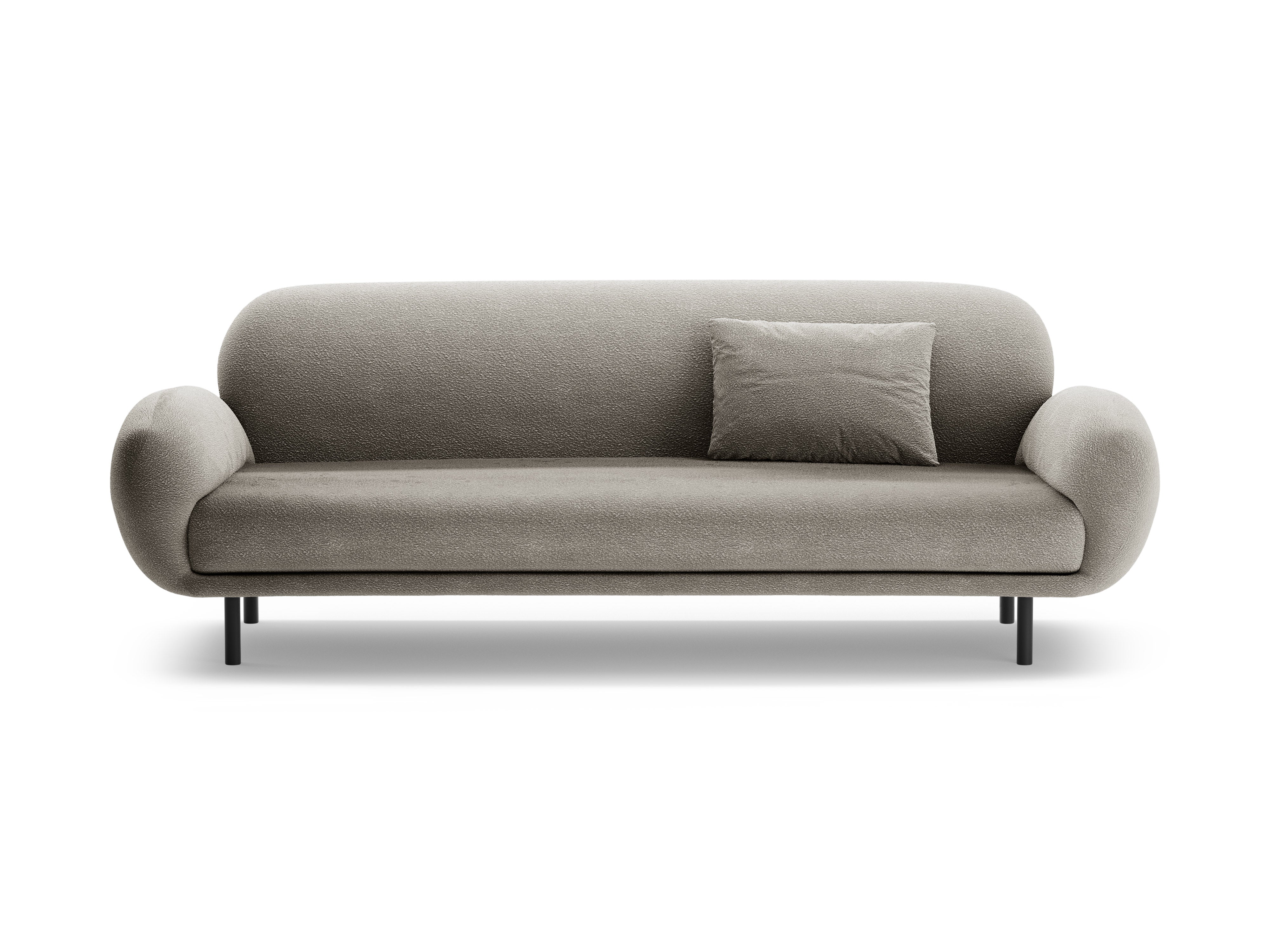 Sofa 3-Sitzer POPPY graues Boucle